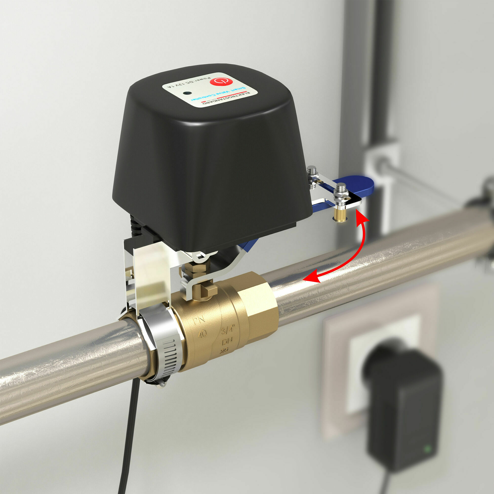 Изображение товара Умный электропривод для запорного крана 76260/00 Minimir Home Werkel