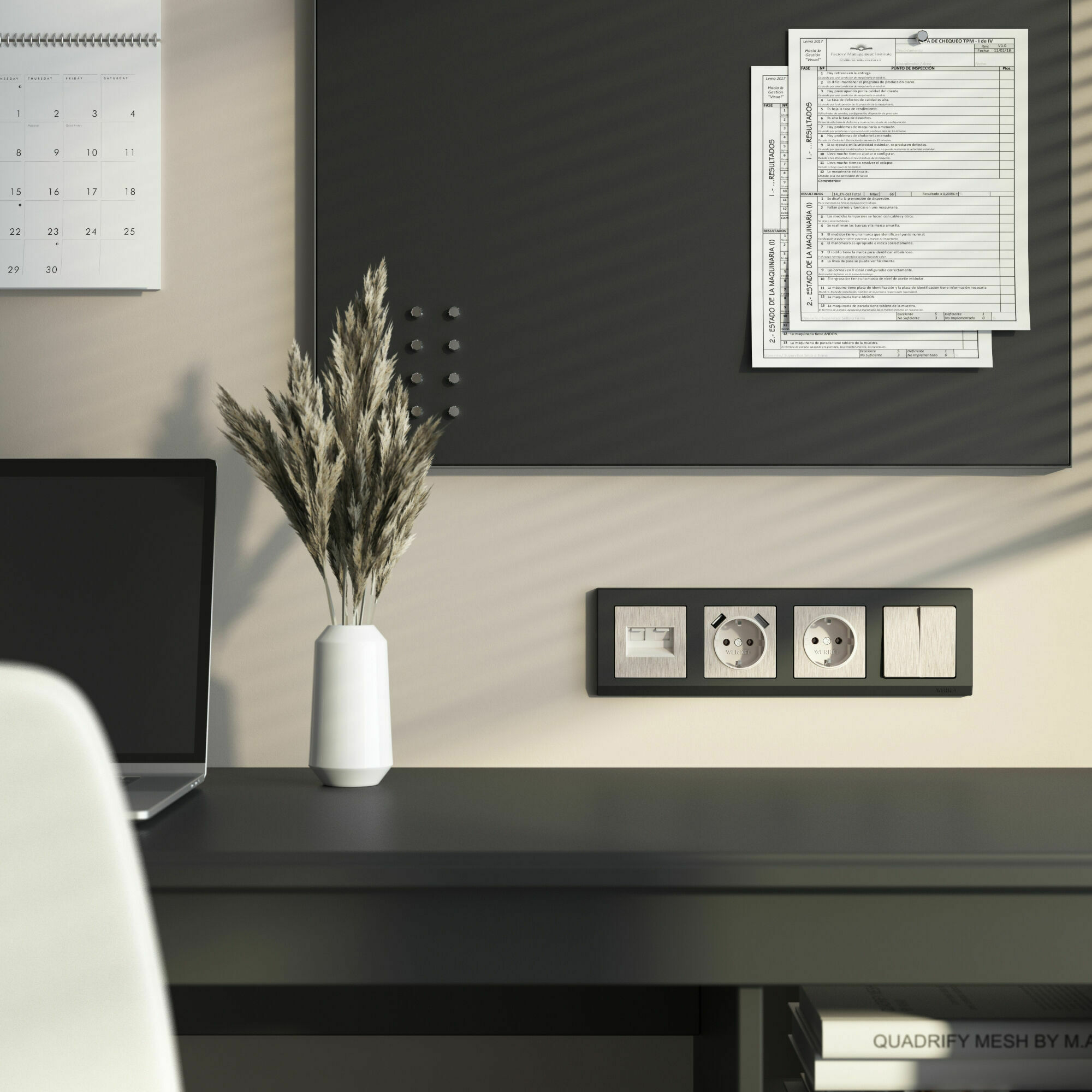 Изображение товара Розетка одинарная, с заземлением и шторками, (перламутровый рифленый) W1171113 Werkel