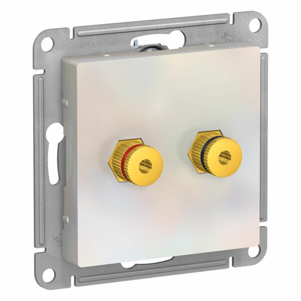 Изображение товара Аудиорозетка двухместная, Жемчуг, ATN000487 Atlas Design Schneider electric