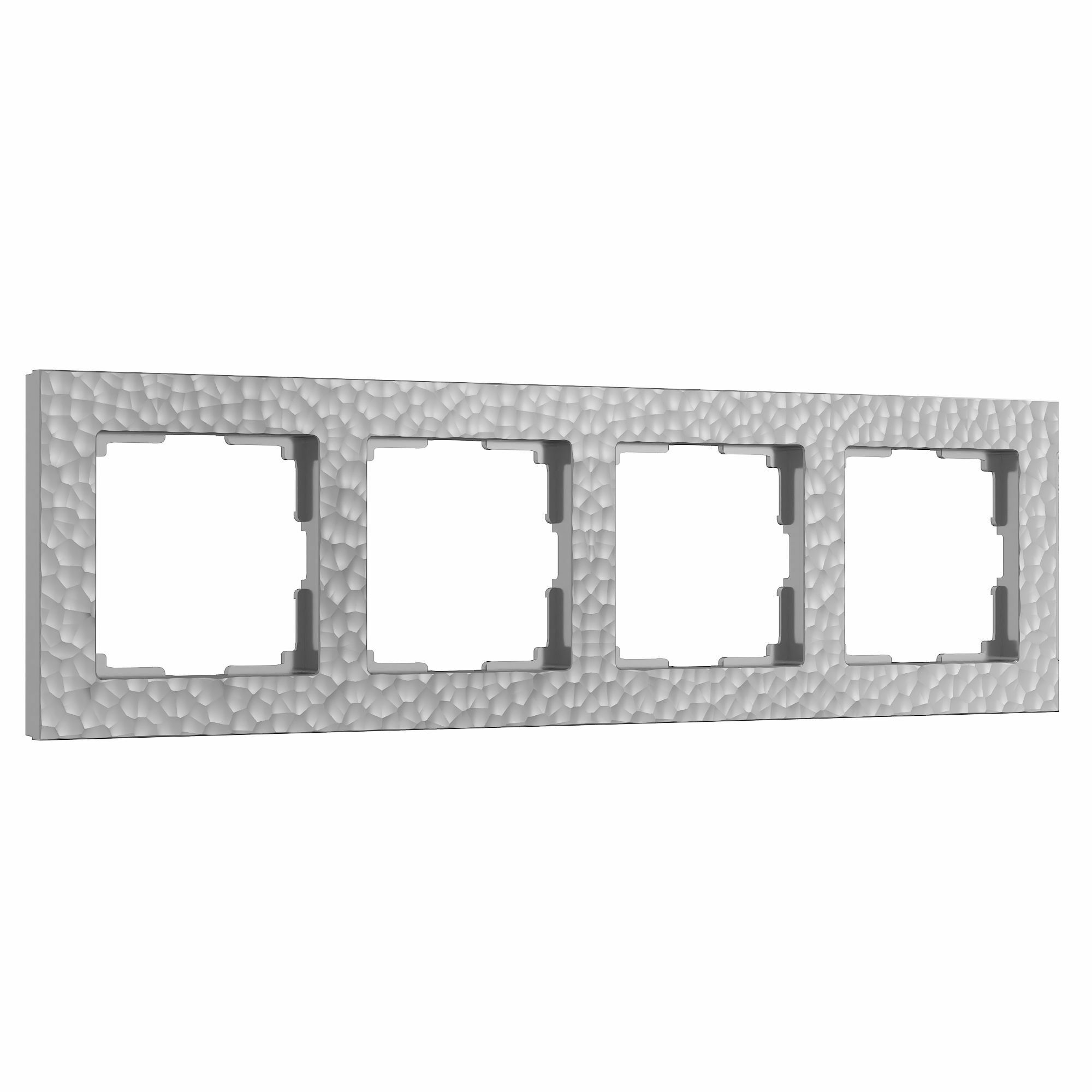 Изображение товара W0042406/ Рамка на 4 поста Hammer (серебряный) Werkel