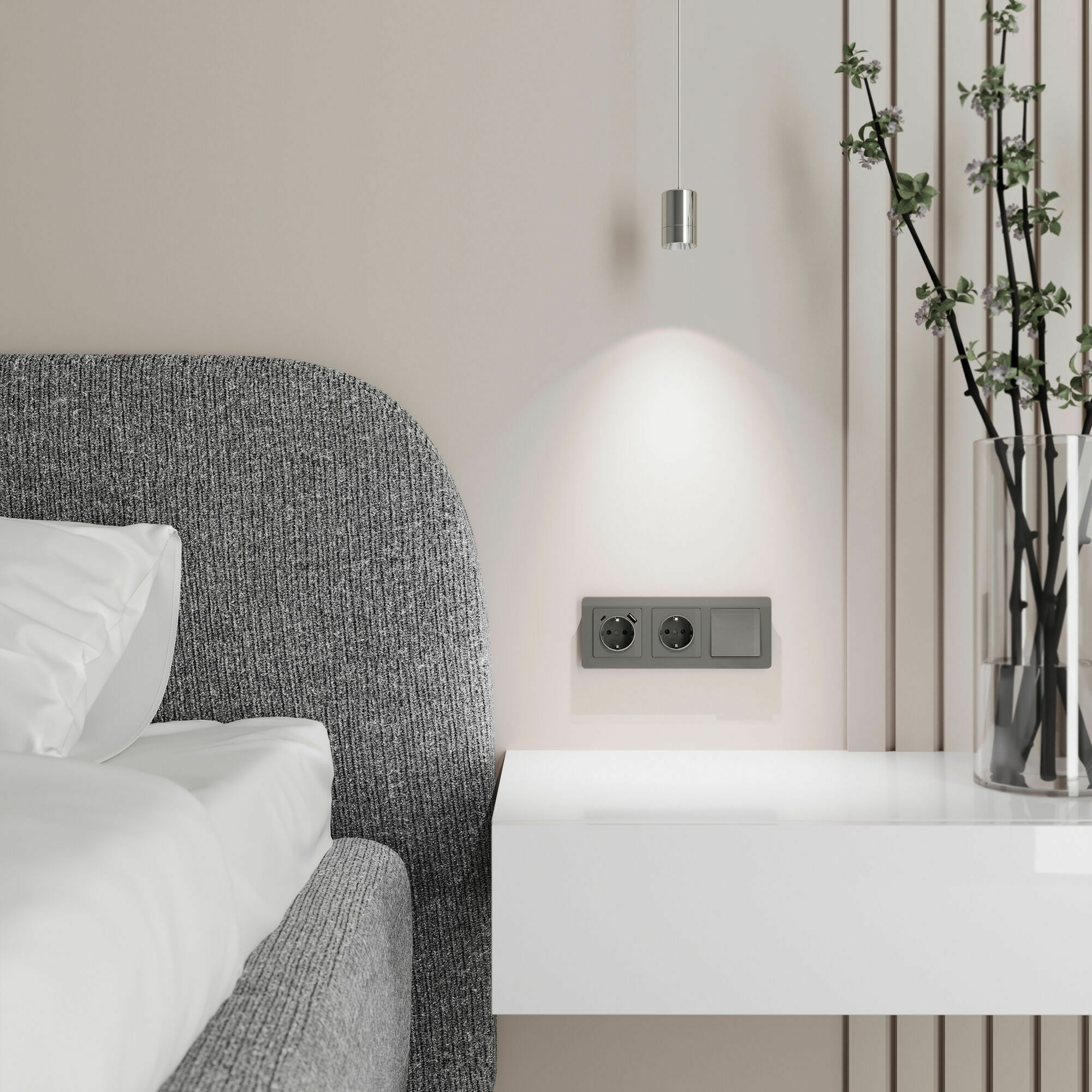 Изображение товара Клавиша для выключателя перекрестного (графит акрил) W1119044 Werkel