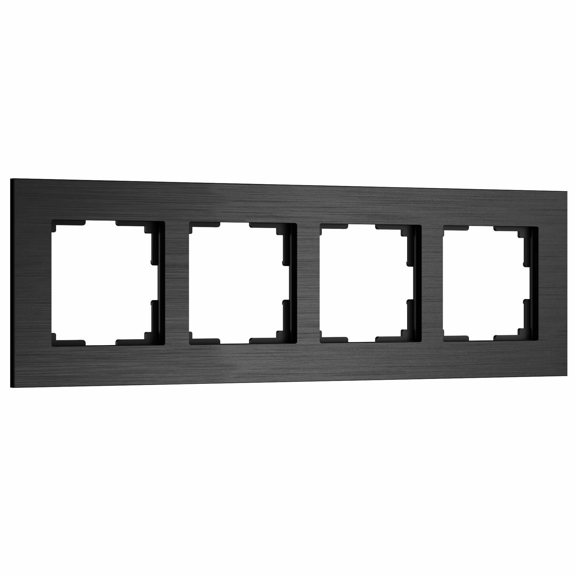 Изображение товара Рамка на 4 поста  AluMax (чёрный алюминий) W0043508 Werkel
