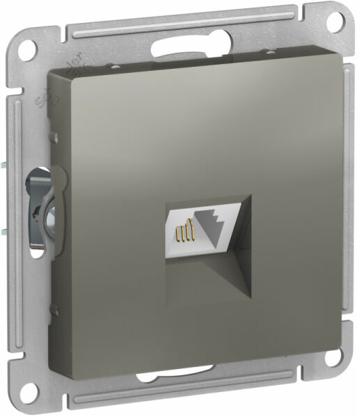 Изображение товара Розетка телефонная RJ-11, RJ11, механизм, Сталь, ATN000981 Atlas Design Schneider electric