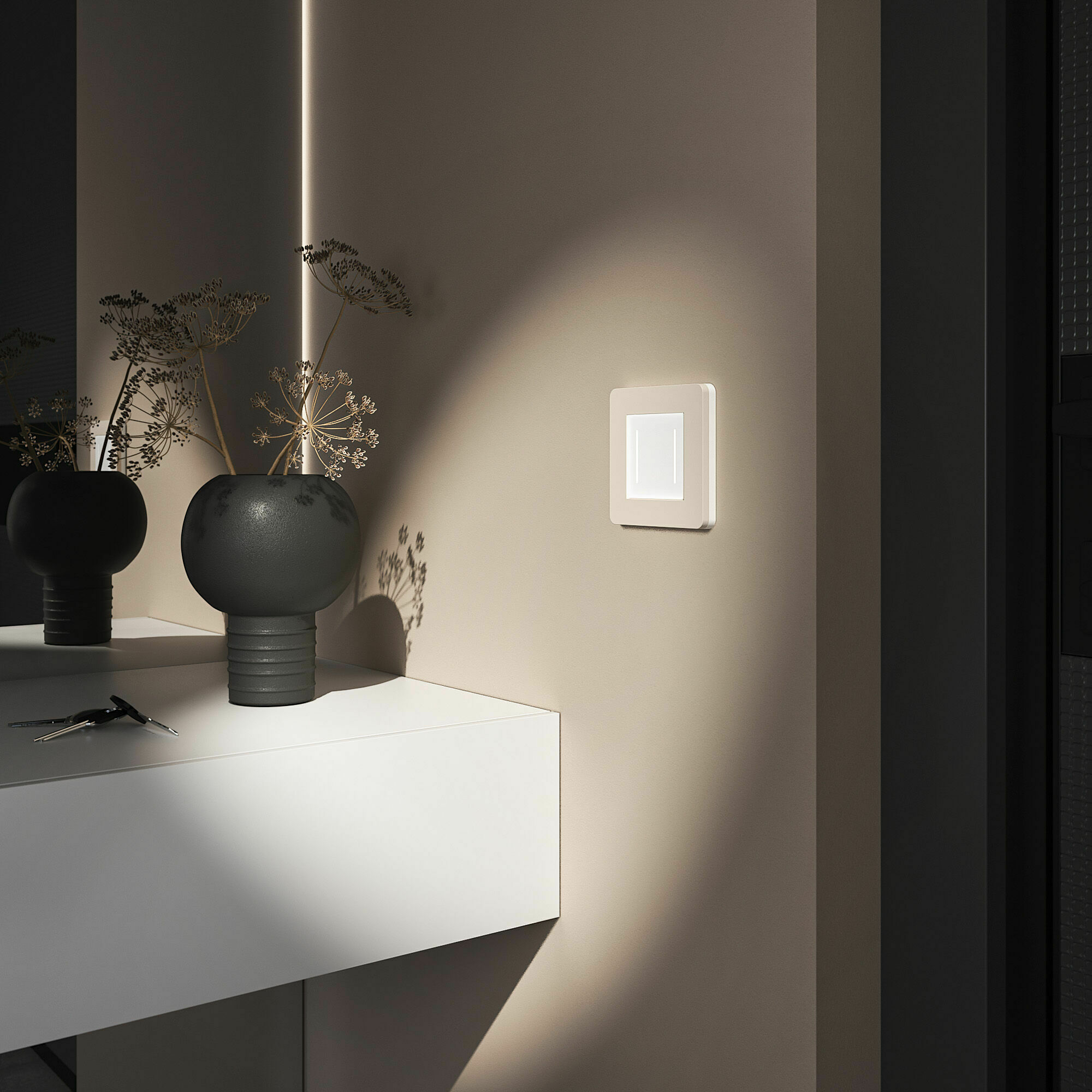 Изображение товара Рамка на 1 пост Split (айвори/белый,  soft-touch) W0013066 Werkel