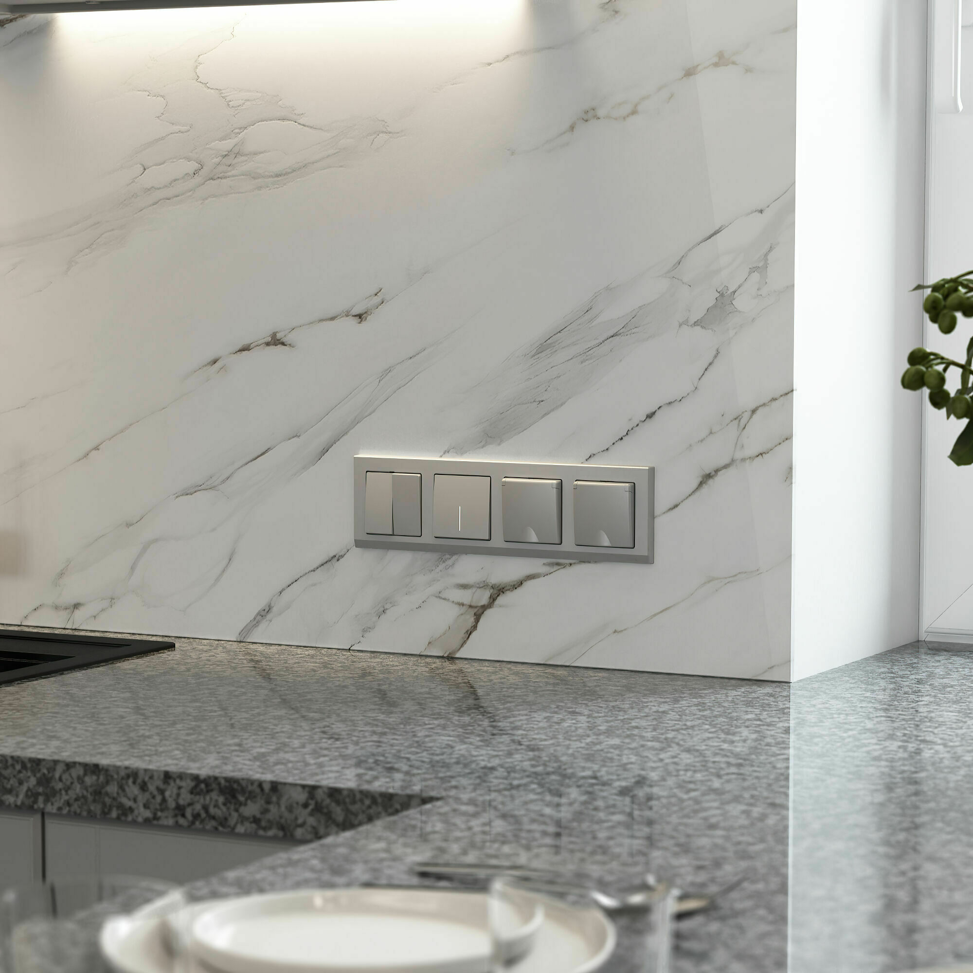 Изображение товара Рамка на 4 поста Stark (серебряный матовый) W0041865 Werkel