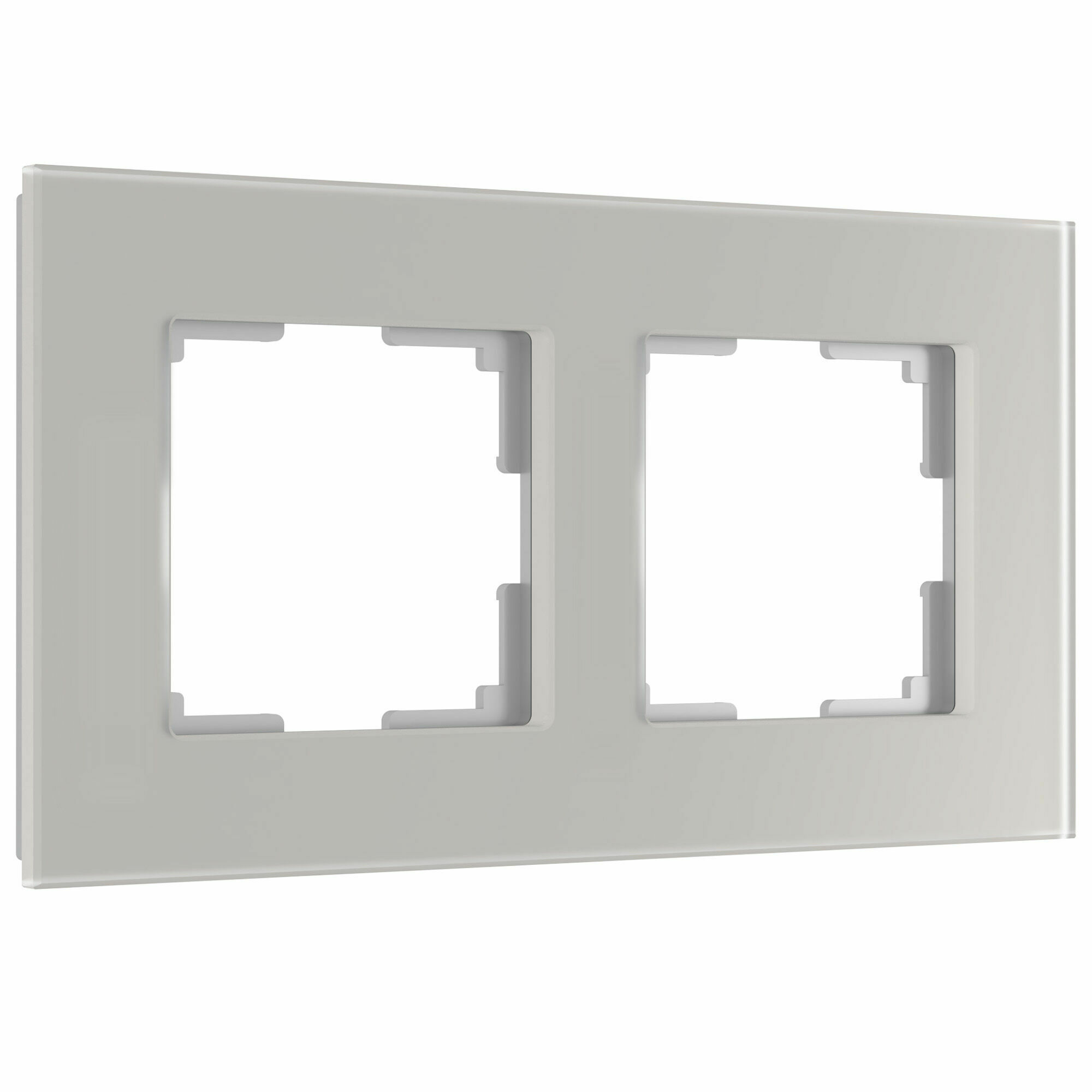 Изображение товара Рамка на 2 поста Senso (дымчатый, стекло soft-touch) W0023117 Werkel