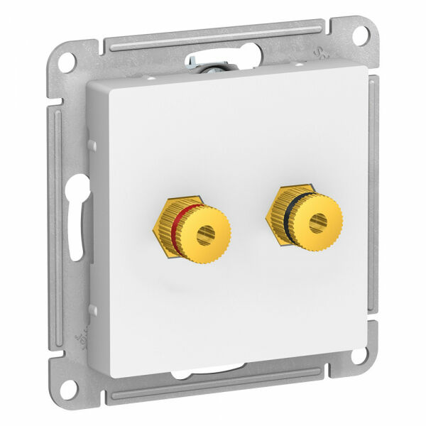 Изображение товара Аудиорозетка двухместная, Белый, ATN000187 Atlas Design Schneider electric