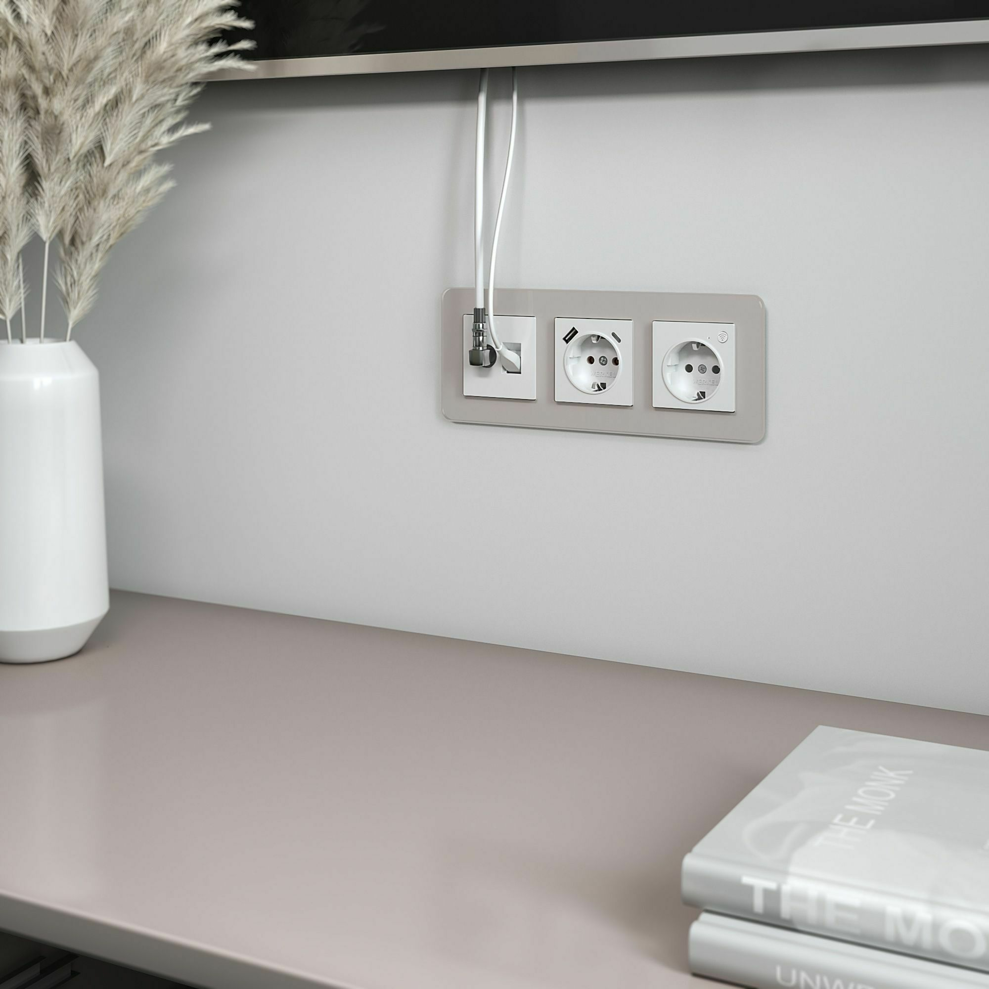 Изображение товара Розетка ТВ+Ethernet RJ-45 6 cat. (белый) W1181301 Werkel