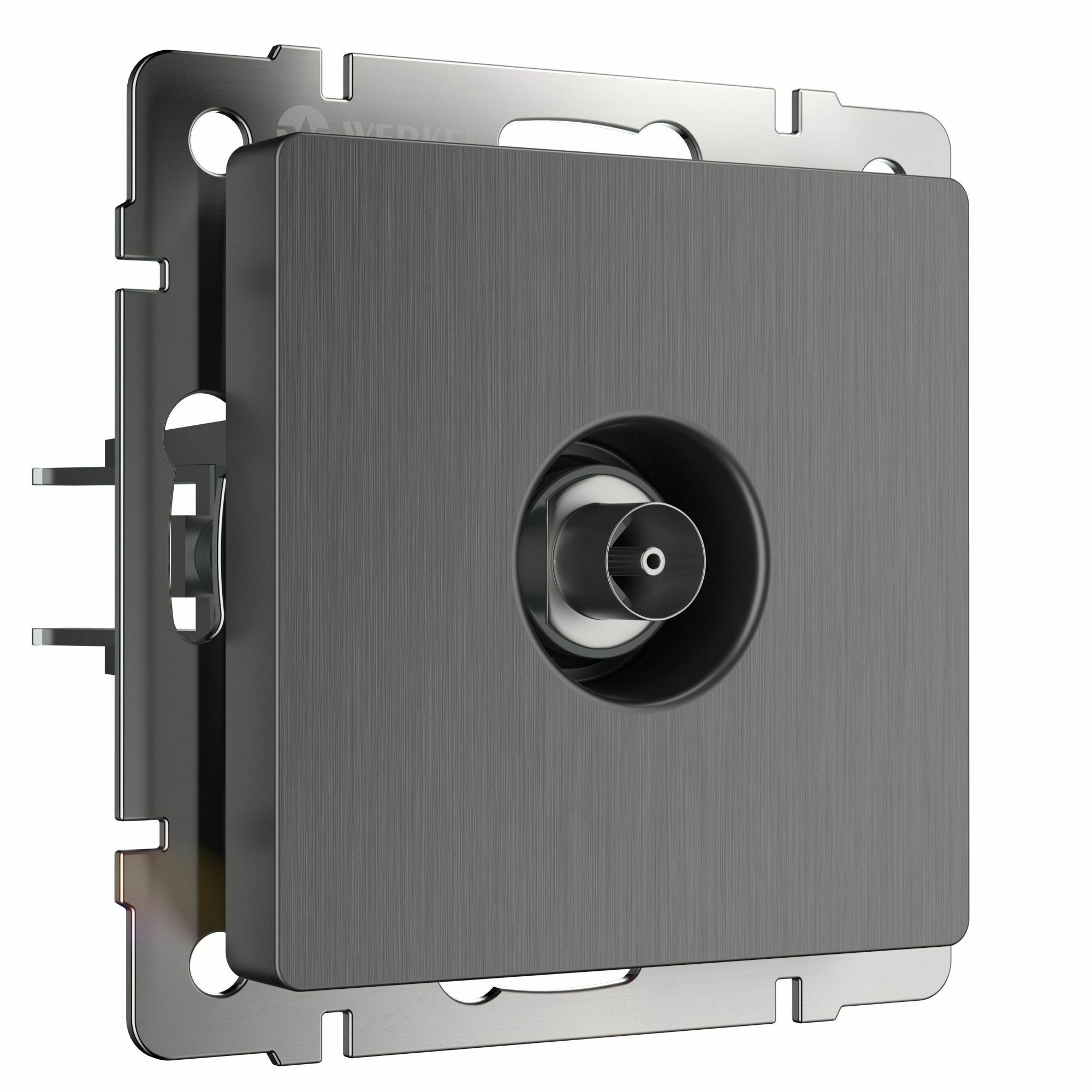 Изображение товара ТВ-розетка оконечная (графит рифленый) W1183004 Werkel