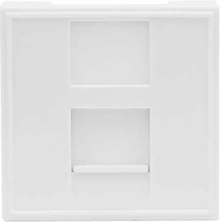 Изображение товара Розетка DEC RJ45 UTP кат.5e, 2мод., бел. (45х45мм), серия (тип) DEC Donel
