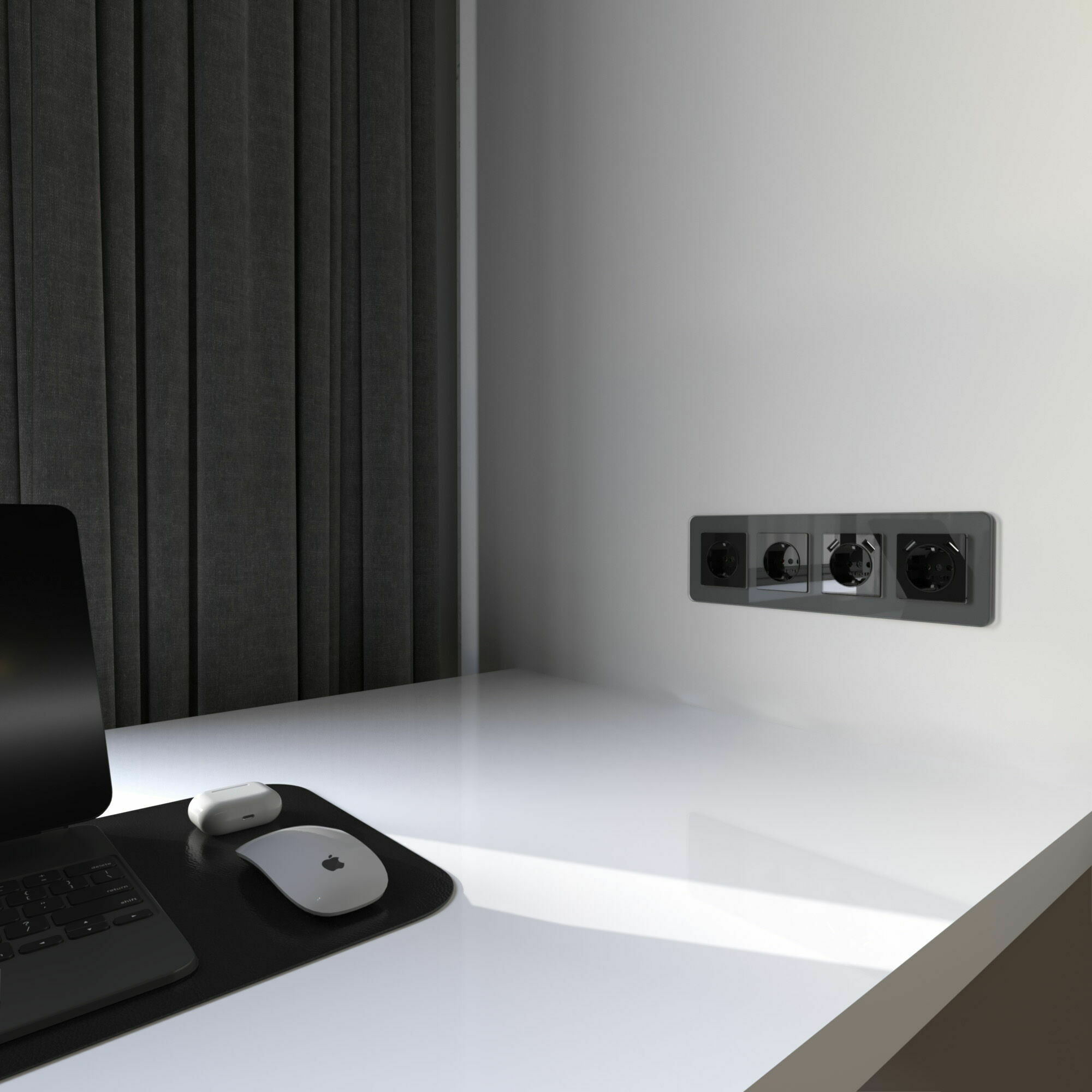 Изображение товара Накладка для розетки USB (чёрный акрил) W1179548 Werkel