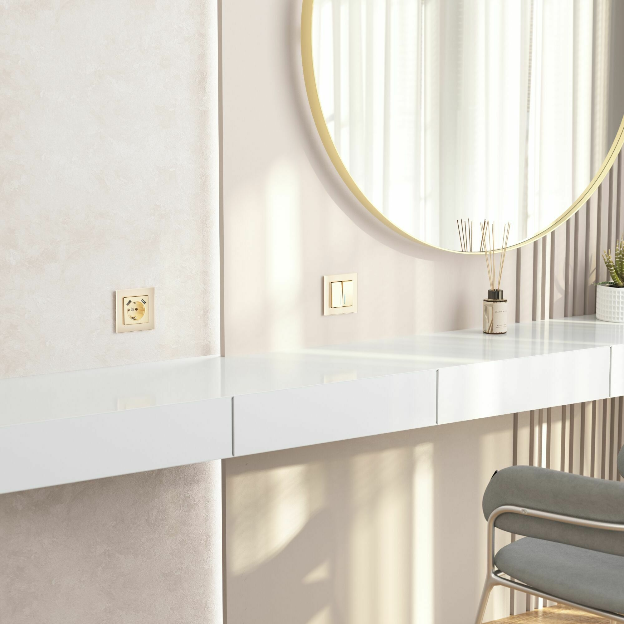 Изображение товара Рамка на 1 пост  Favorit (шампань) W0011111 Werkel