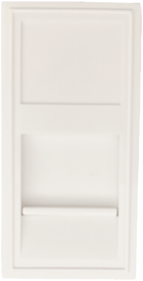 Изображение товара Розетка DEC RJ45 UTP кат.6a, 1мод., бел. (22.5х45мм) Donel