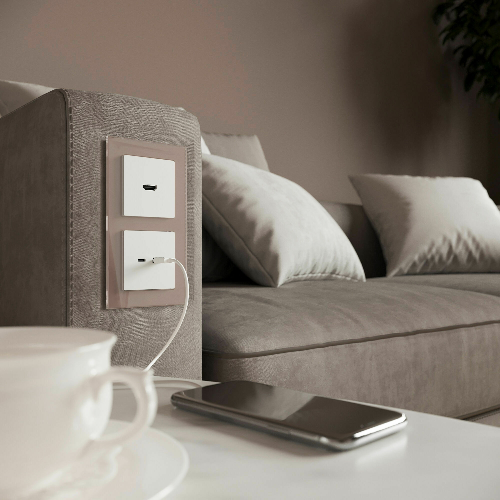 Изображение товара Рамка на 2 поста Favorit  (латте, стекло) W0021142 Werkel