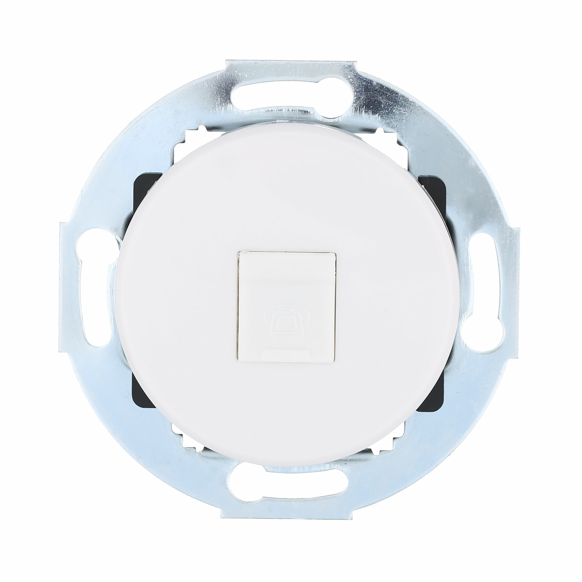 Изображение товара Розетка телефонная RJ-11, RJ-12 с накладкой (белый) Vintage , 885504-1 LK Studio