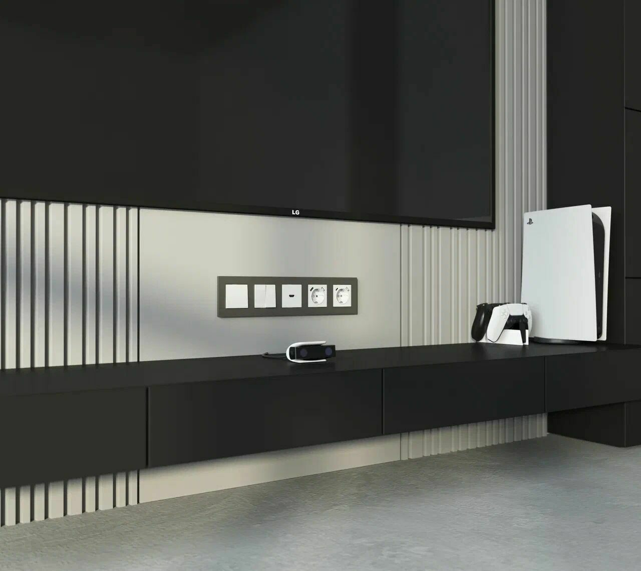 Изображение товара Рамка на 5 постов Slab (бронза софт) W0052963 Werkel