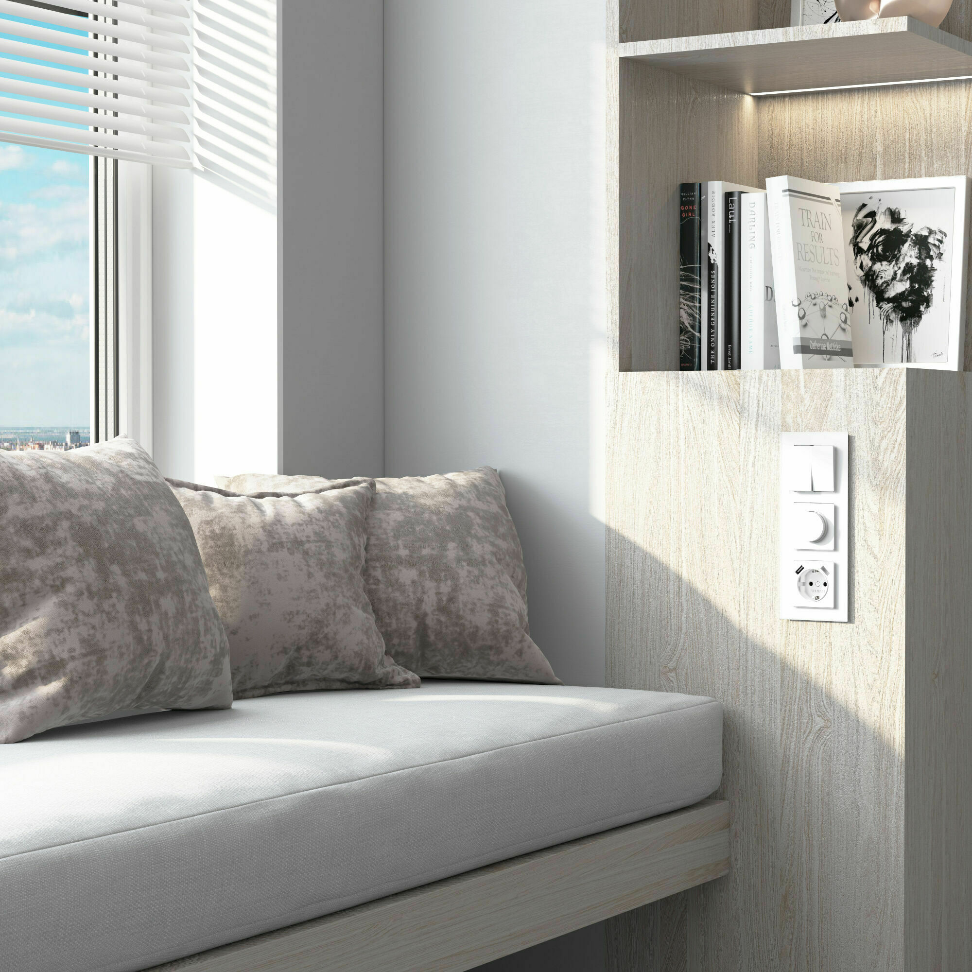 Изображение товара Рамка на 3 поста Senso (белый, стекло soft-touch) W0033101 Werkel