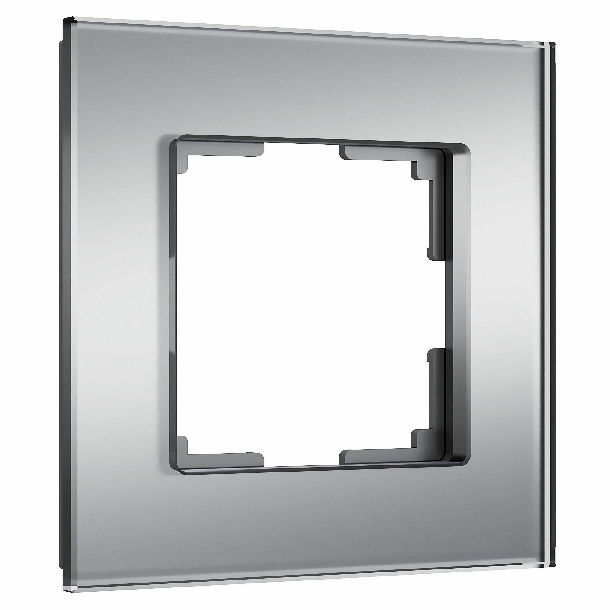Изображение товара Рамка на 1 пост Senso (серебряный, стекло soft-touch) W0013106 Werkel
