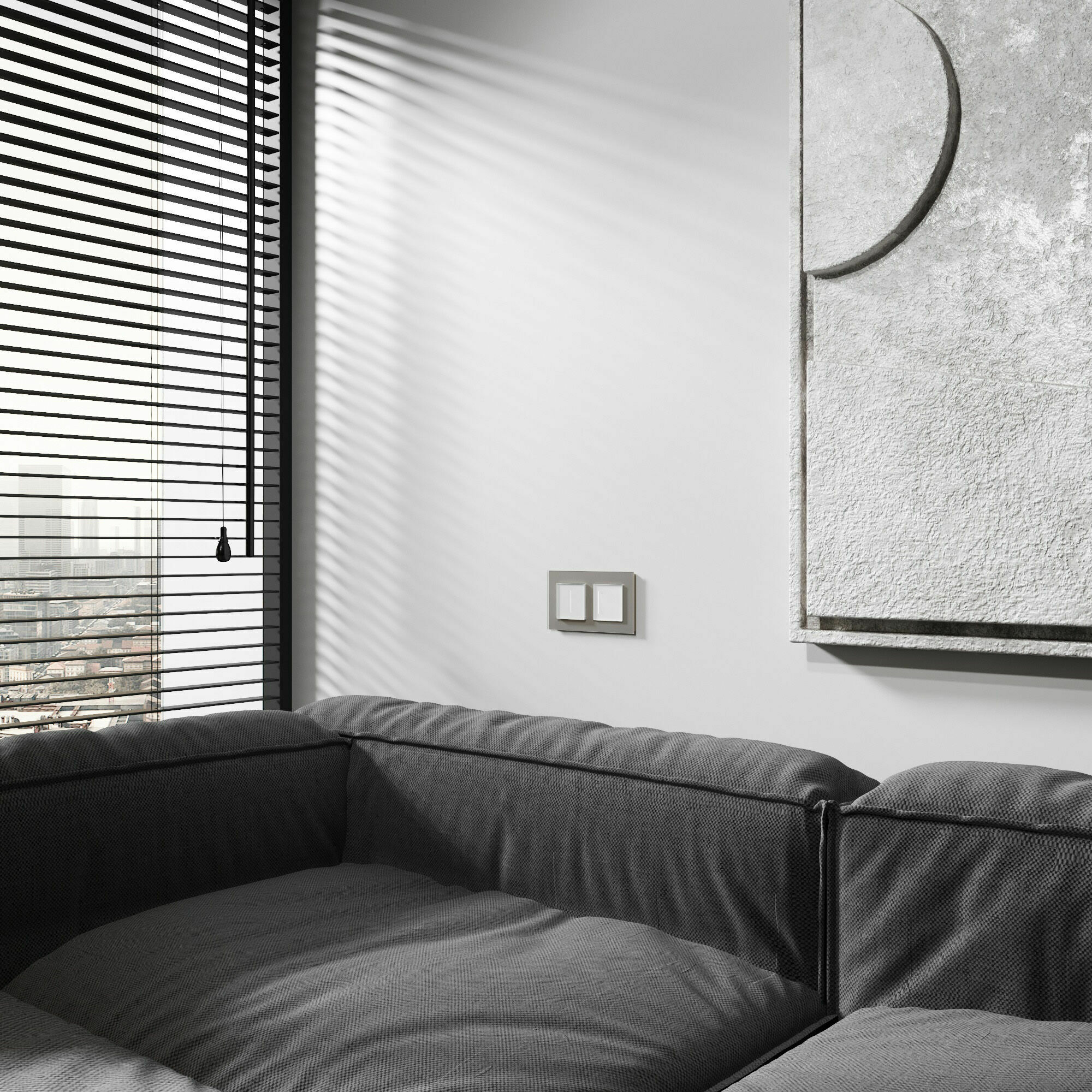 Изображение товара Рамка на 2 поста Senso (дымчатый, стекло soft-touch) W0023117 Werkel