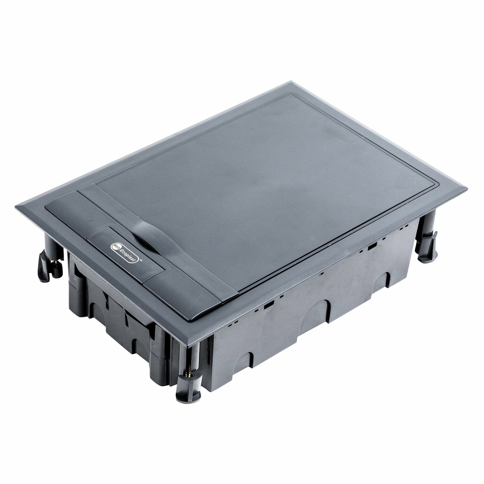 Изображение товара 70062 LUK/6 Люк в пол на 6 постов с суппортом и коробкой (45х45мм) 70060+70160, (пластик) Ecoplast (Экопласт)