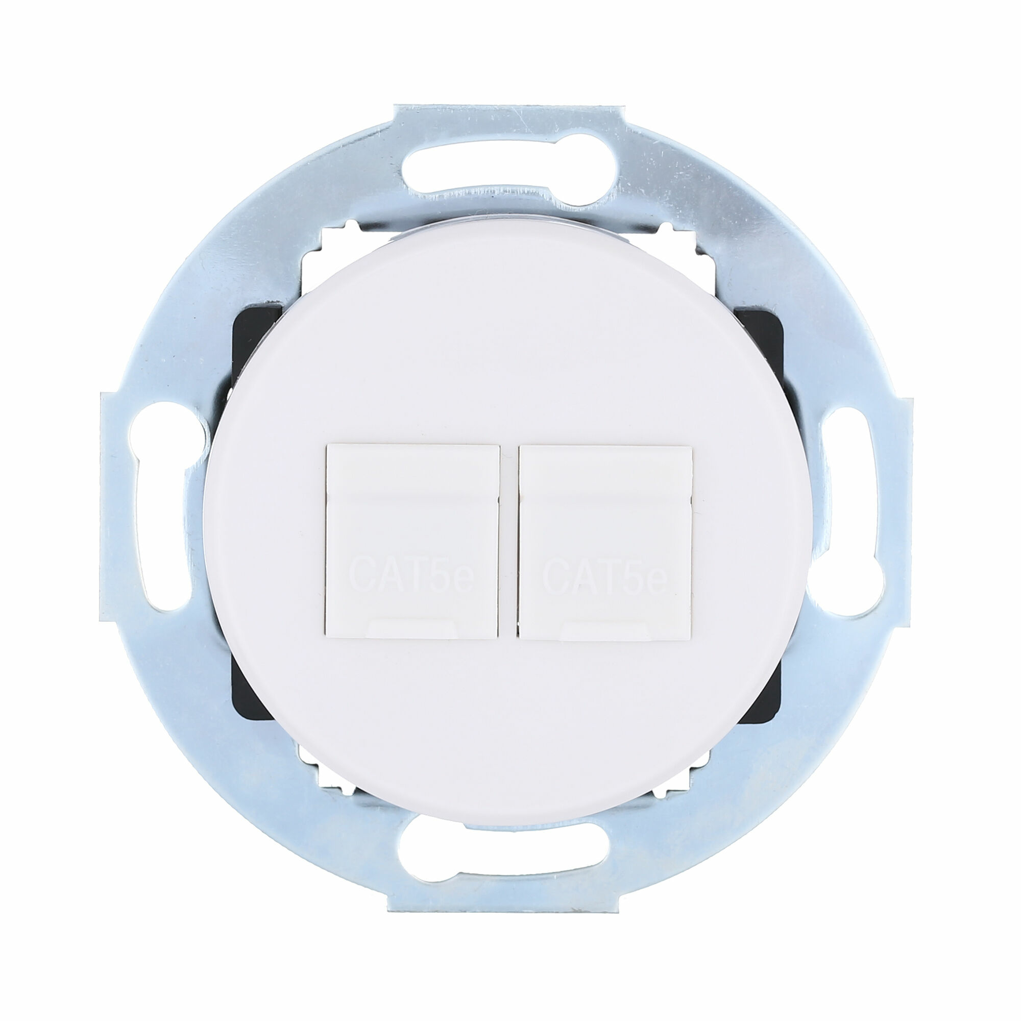 Изображение товара Розетка компьютерная, двойная, 2хRJ-45 кат. 5е с накладкой (белый) Vintage , 886204-1 LK Studio