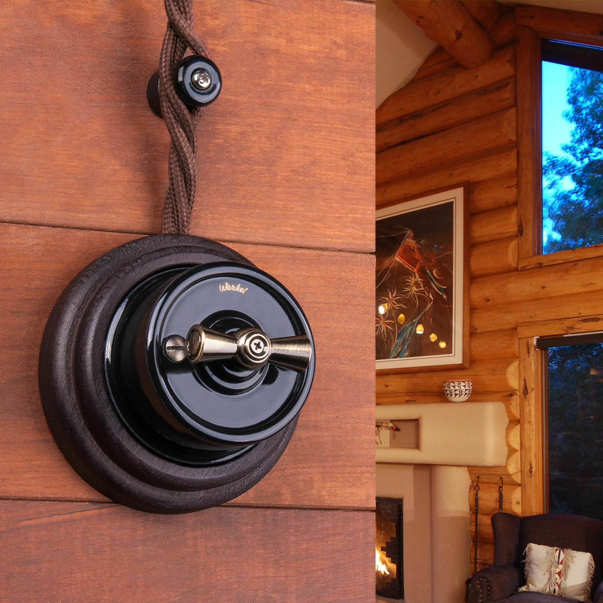 Изображение товара Ретро кабель витой 2х1,5 (коричневый) 50 м W6452514  Retro Werkel