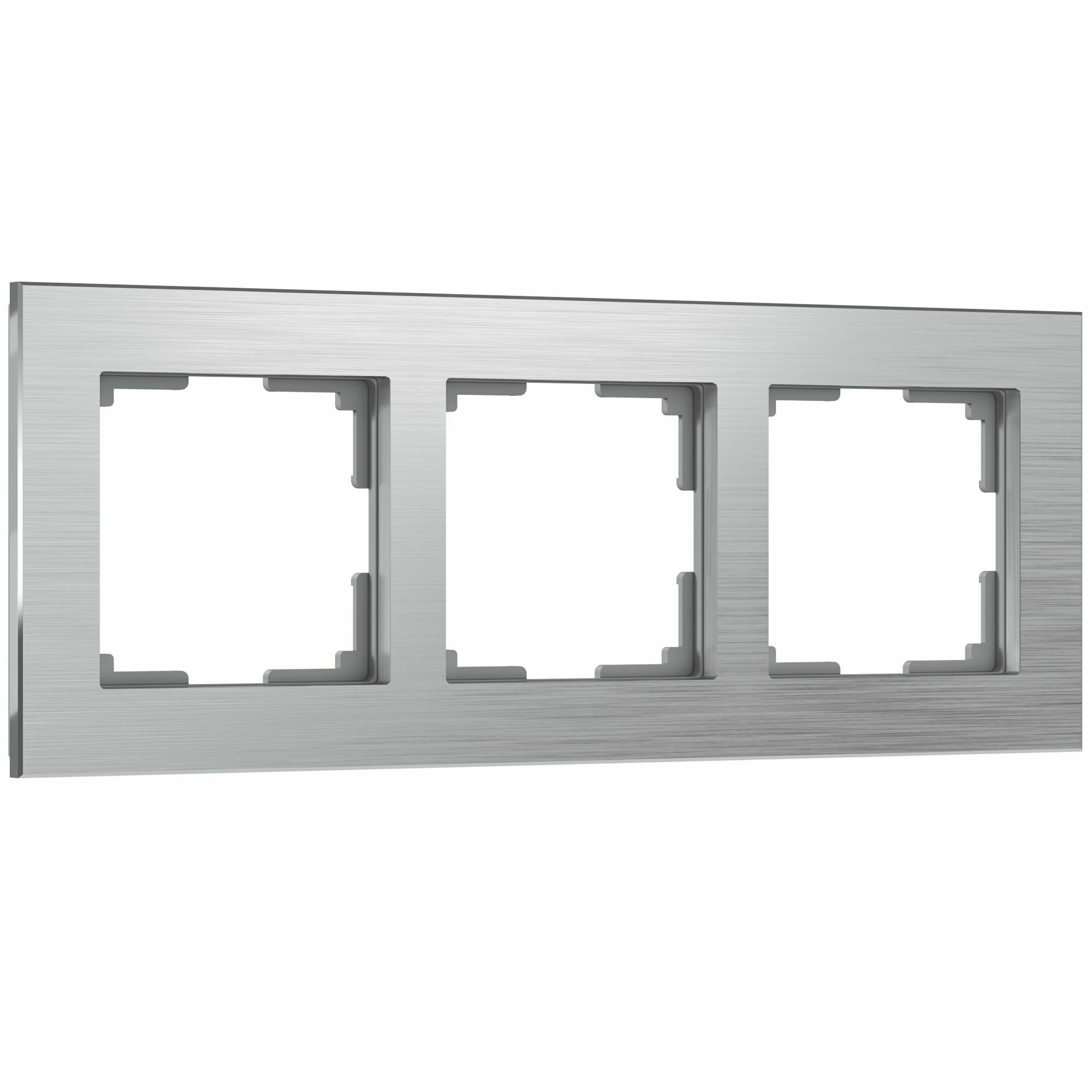 Изображение товара W0031706/ Рамка на 3 поста Aluminium (алюминий) Werkel