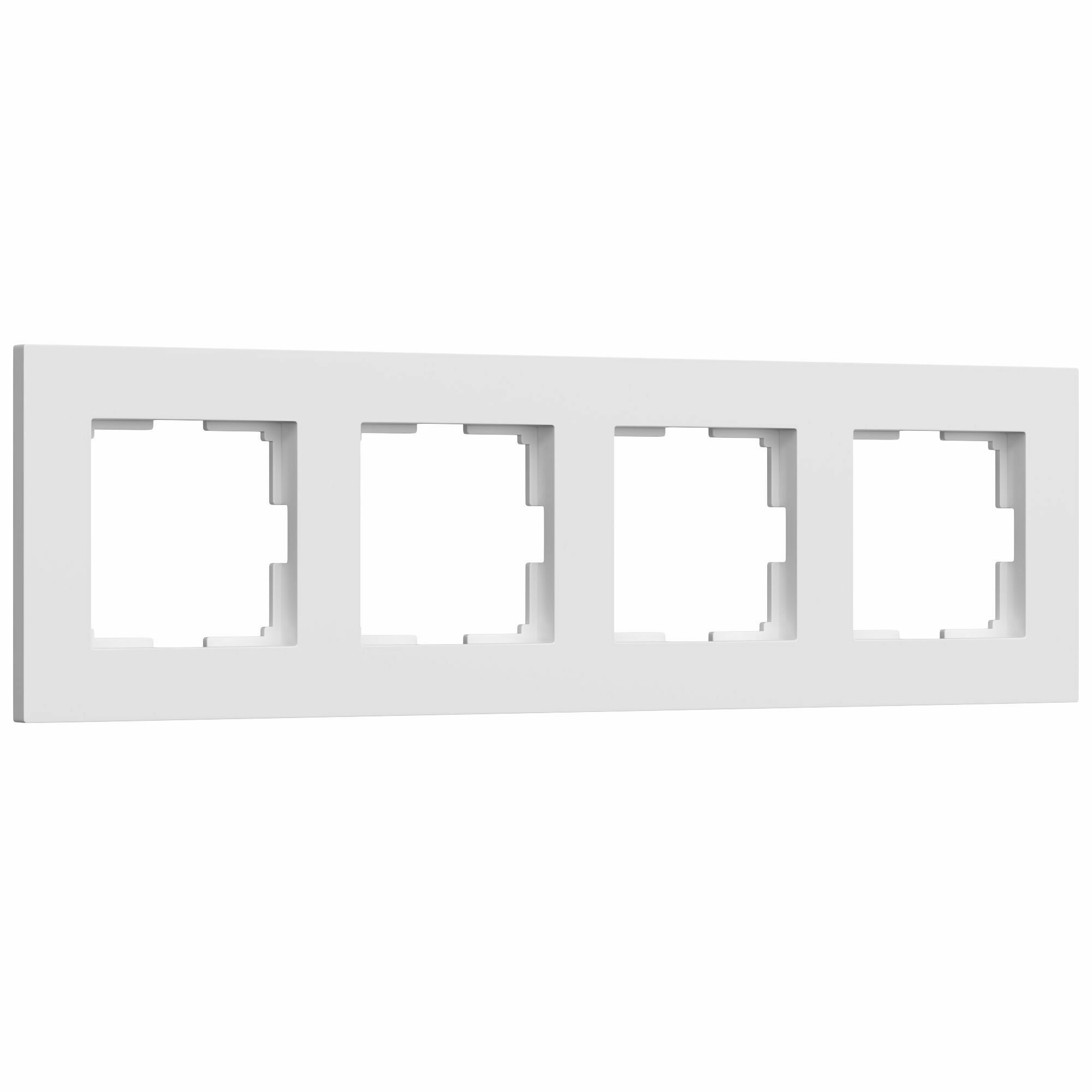 Изображение товара Рамка на 4 поста Slab (белый софт) W0042961 Werkel
