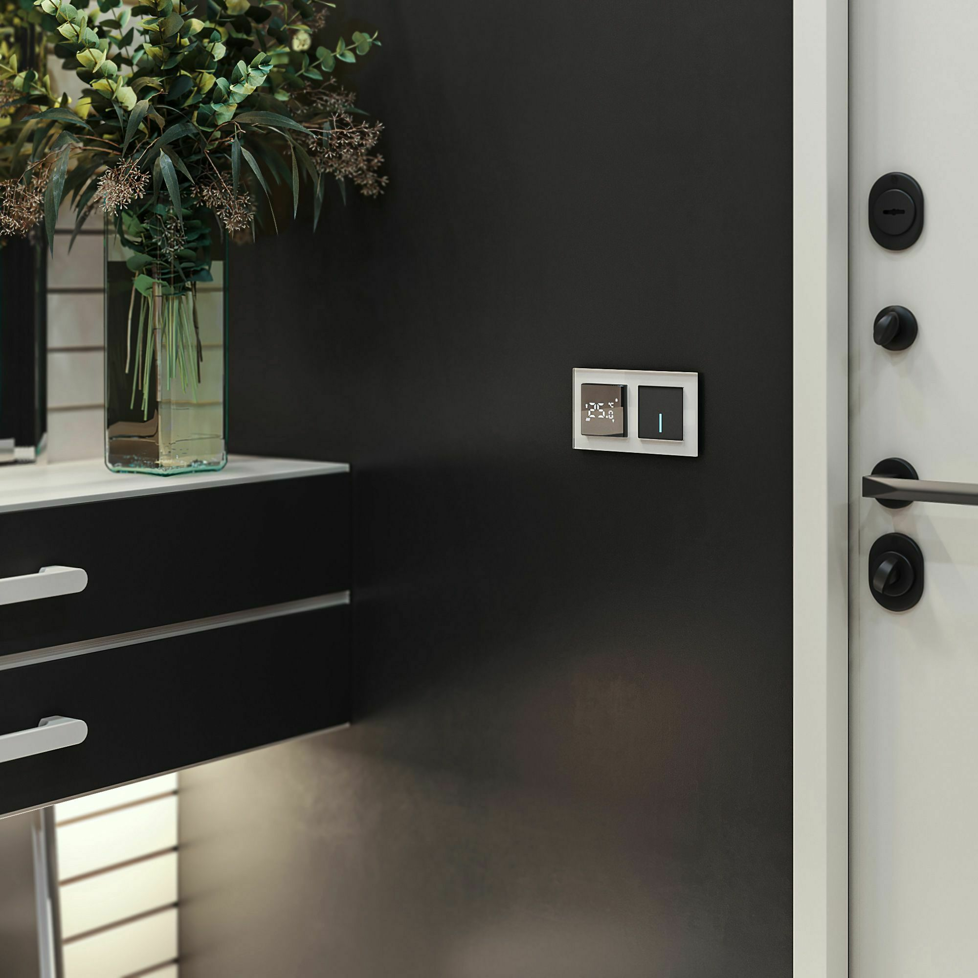 Изображение товара Умный сенсорный терморегулятор для теплого пола (чёрный) W1151208 Minimir Home Werkel