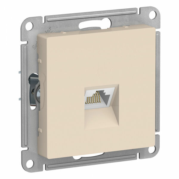 Изображение товара Розетка компьютерная RJ45, механизм, Бежевый, ATN000283 Atlas Design Schneider electric