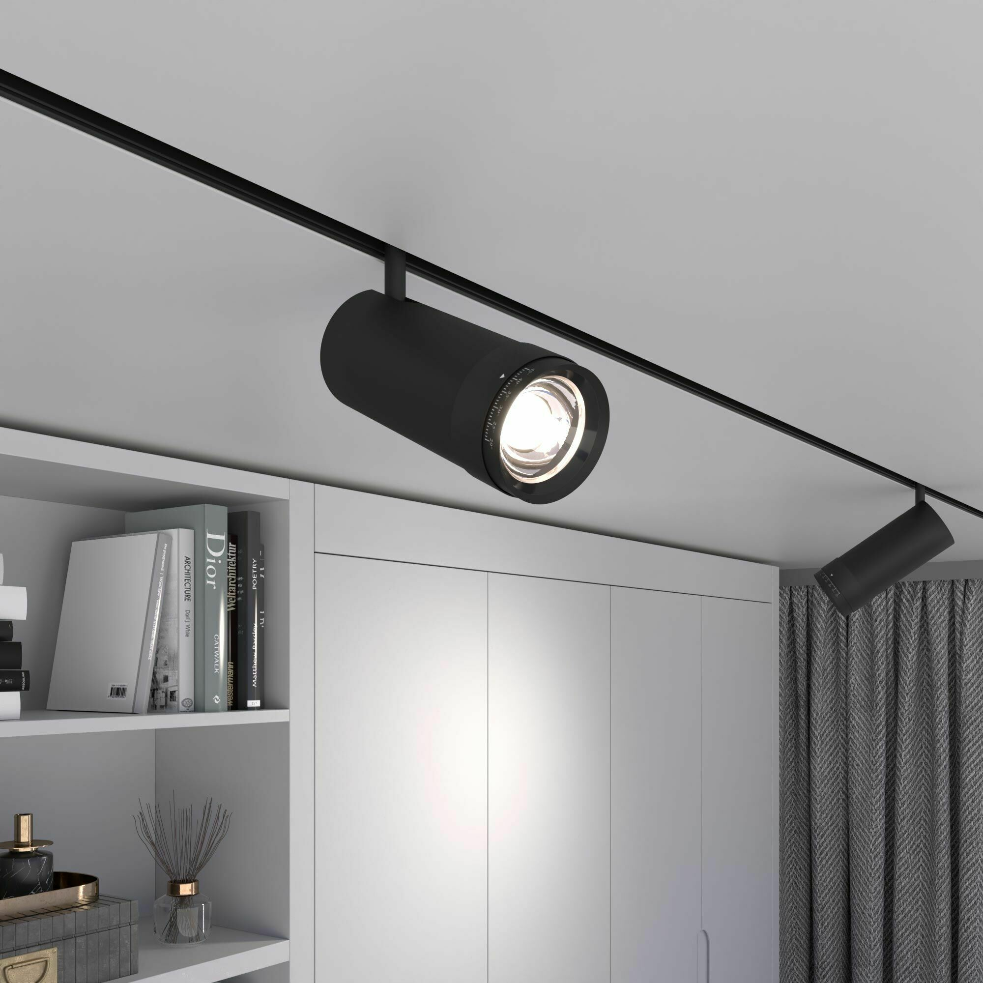 Изображение товара Трековый поворотный светильник 12W 4200K Modify чёрный 85042/01 Slim Magnetic Elektrostandard