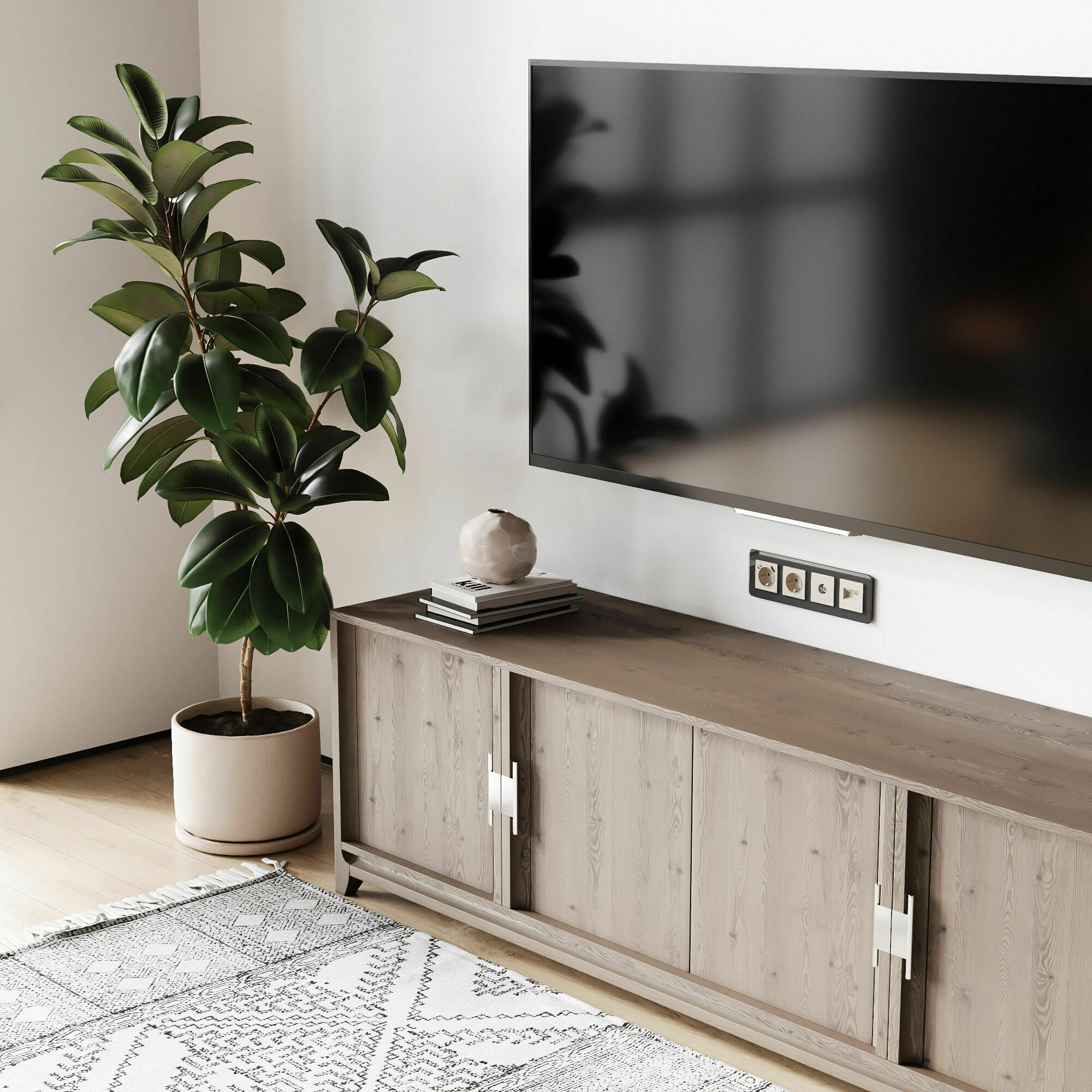 Изображение товара Розетка компьютерная, двойная Ethernet RJ-45, cat.5e (айвори матовый) W1181162 Werkel