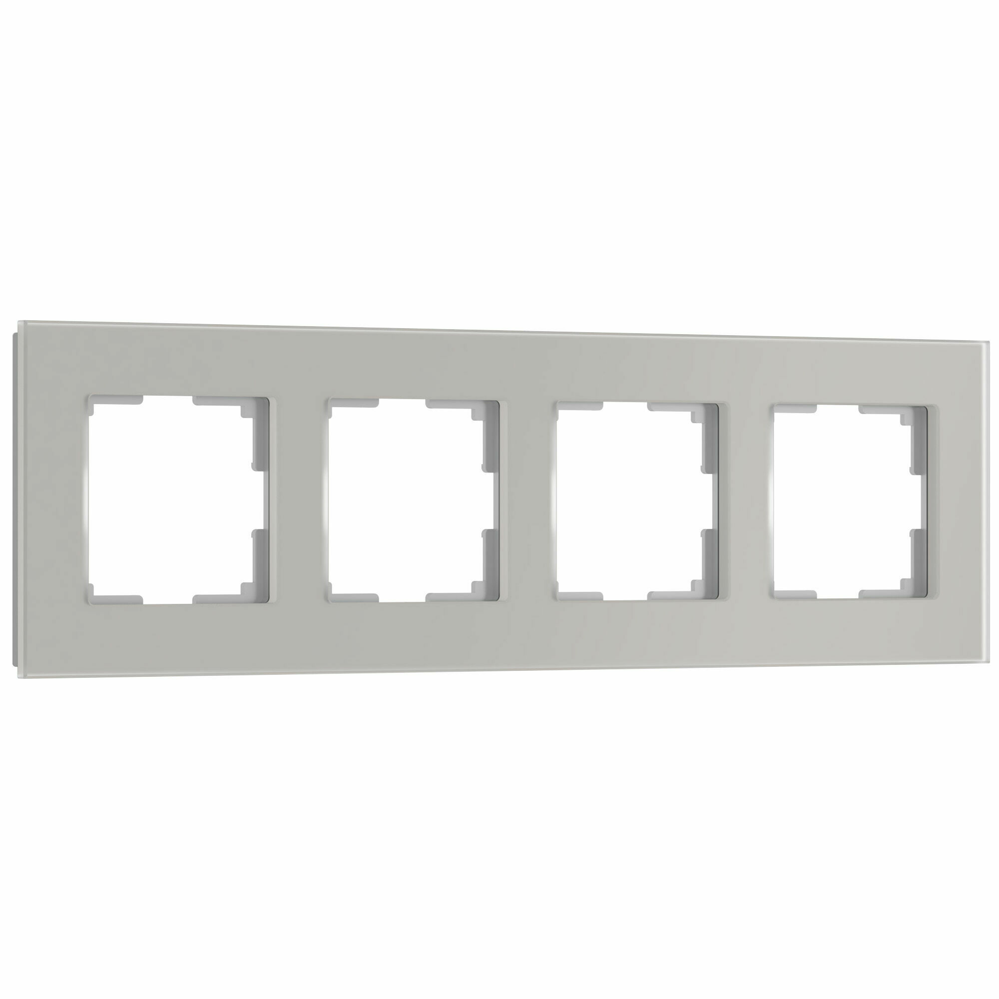 Изображение товара Рамка на 4 пост Senso (дымчатый, стекло soft-touch) W0043117 Werkel