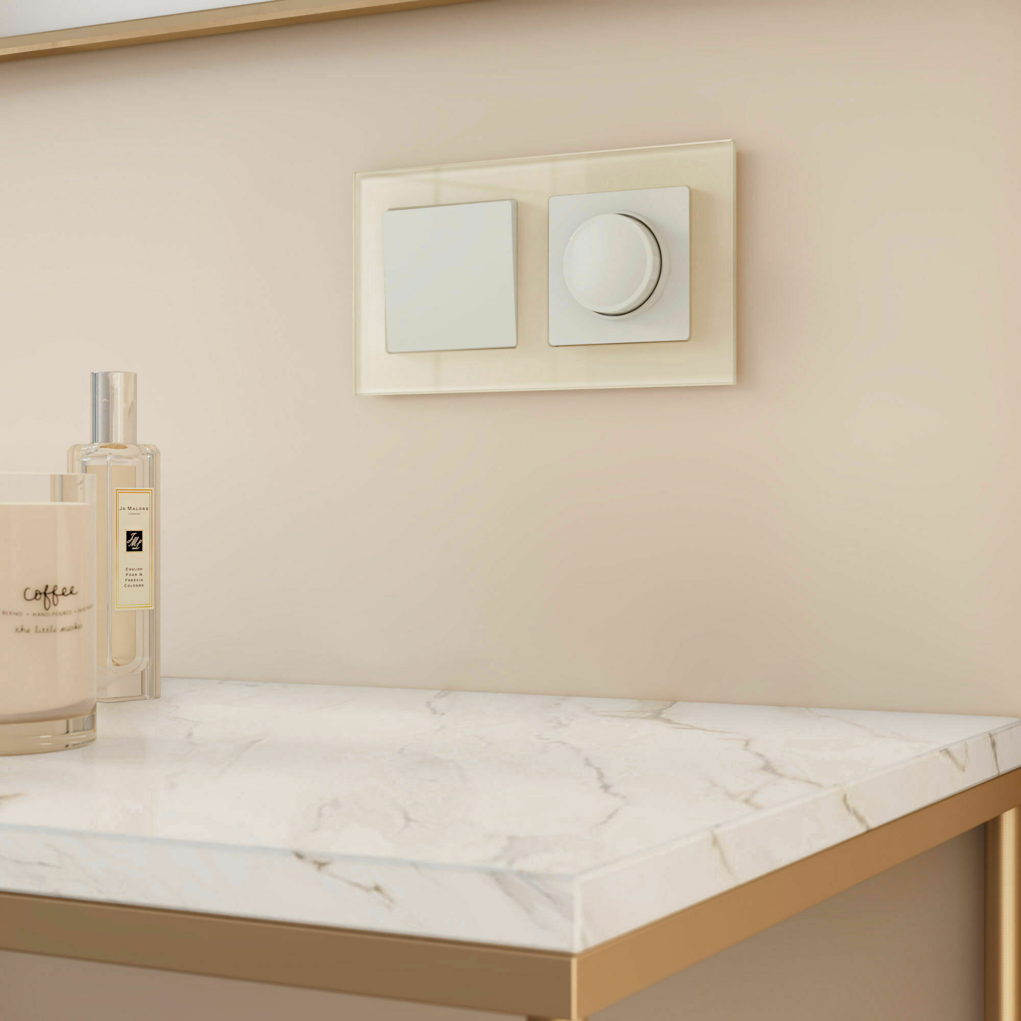 Изображение товара Рамка на 2 поста Favorit (молочный, стекло) W0021141 Werkel