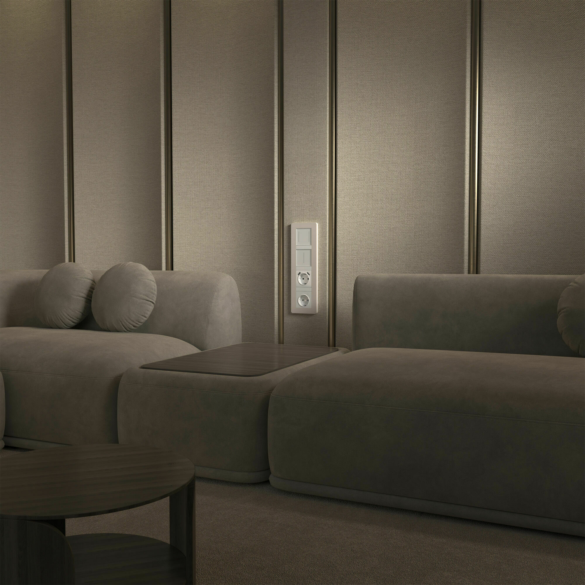 Изображение товара Рамка на 4 поста Split (айвори/белый, soft-touch) W0043066 Werkel