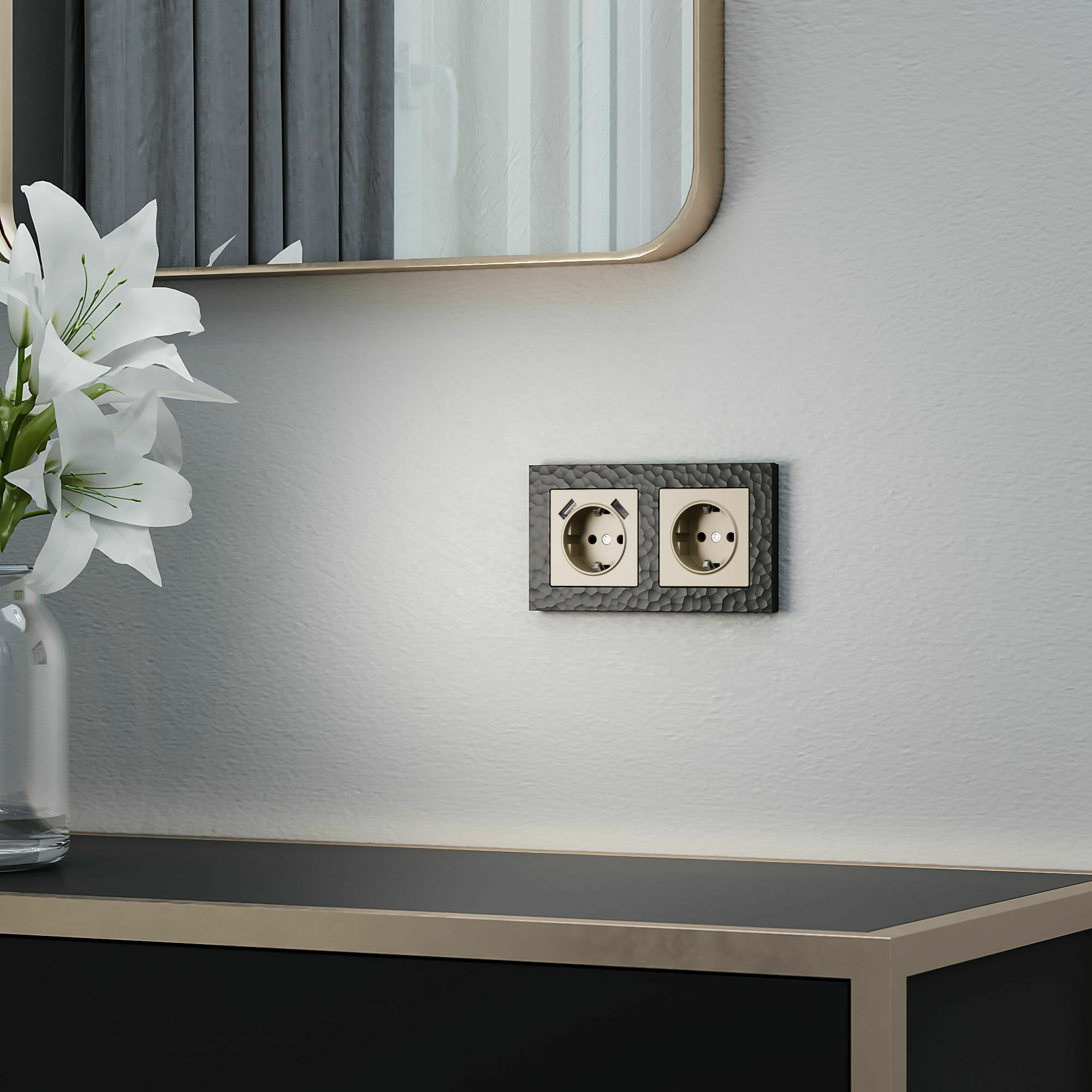 Изображение товара Накладка для USB розетки (шампань) W1179511 Werkel