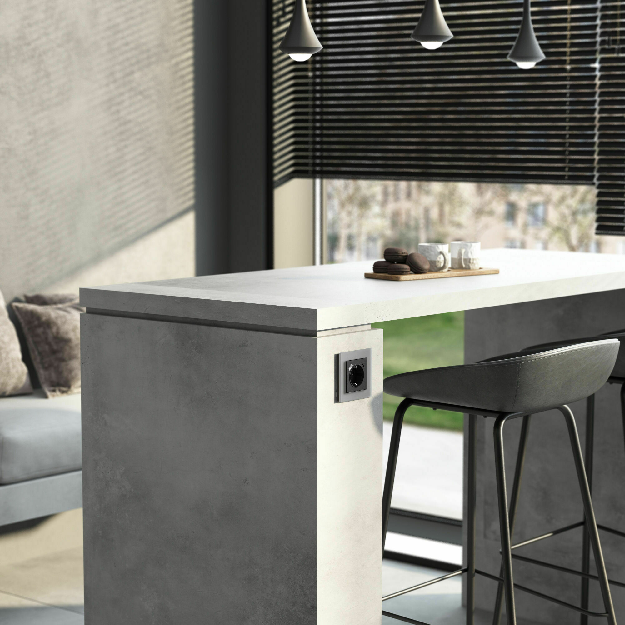 Изображение товара Рамка на 1 пост Senso (серебряный, стекло soft-touch) W0013106 Werkel