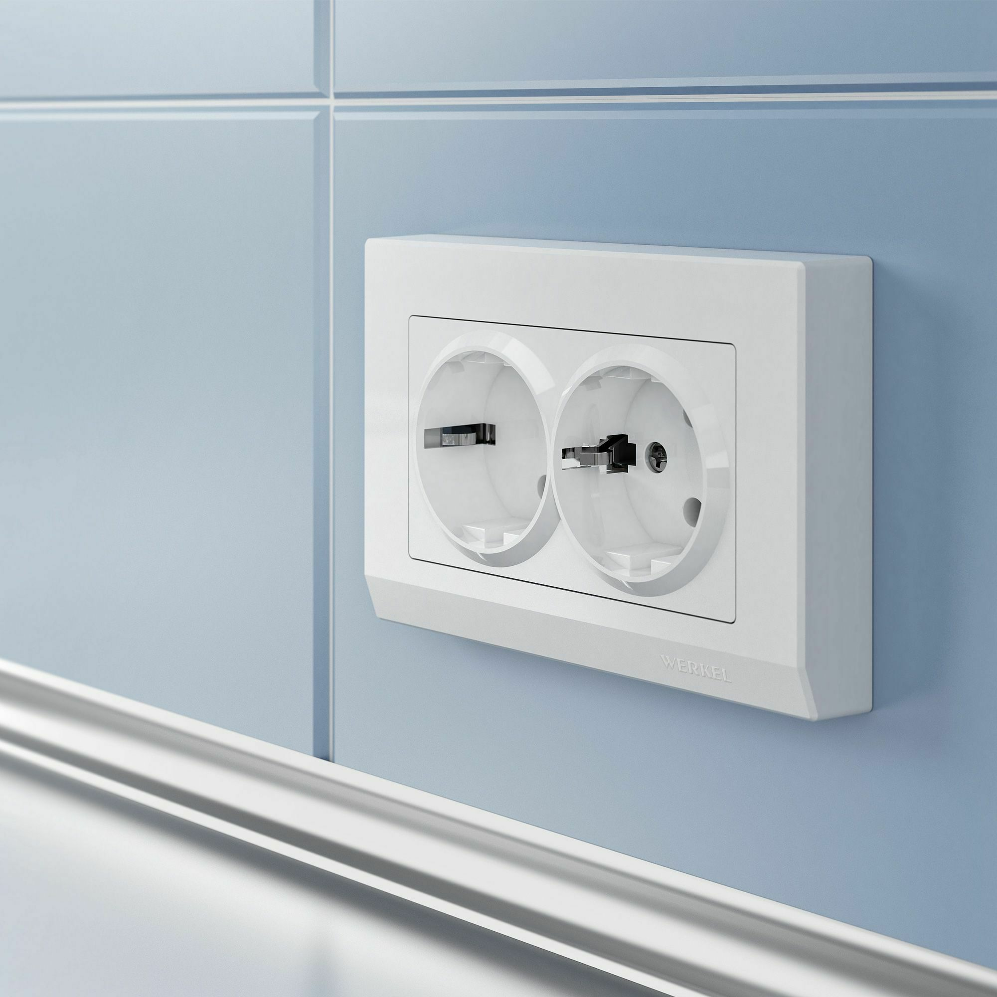 Изображение товара Рамка для двойной розетки Stark (белый) W0081801 Werkel