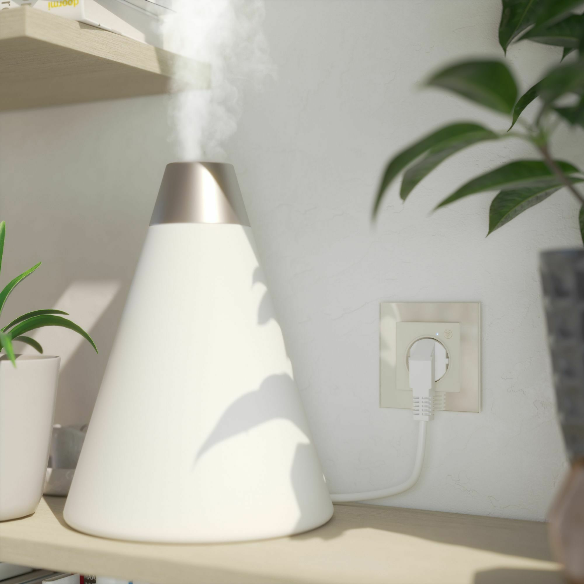 Изображение товара Умная встраиваемая розетка с заземлением с защитными шторками (слоновая кость) W1171603 Werkel