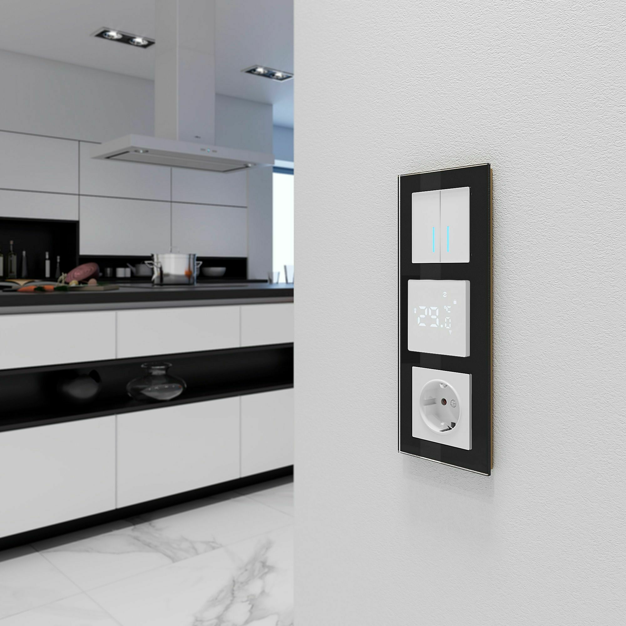 Изображение товара Умный сенсорный терморегулятор для теплого пола ( белый )W1151201 Minimir Home Werkel