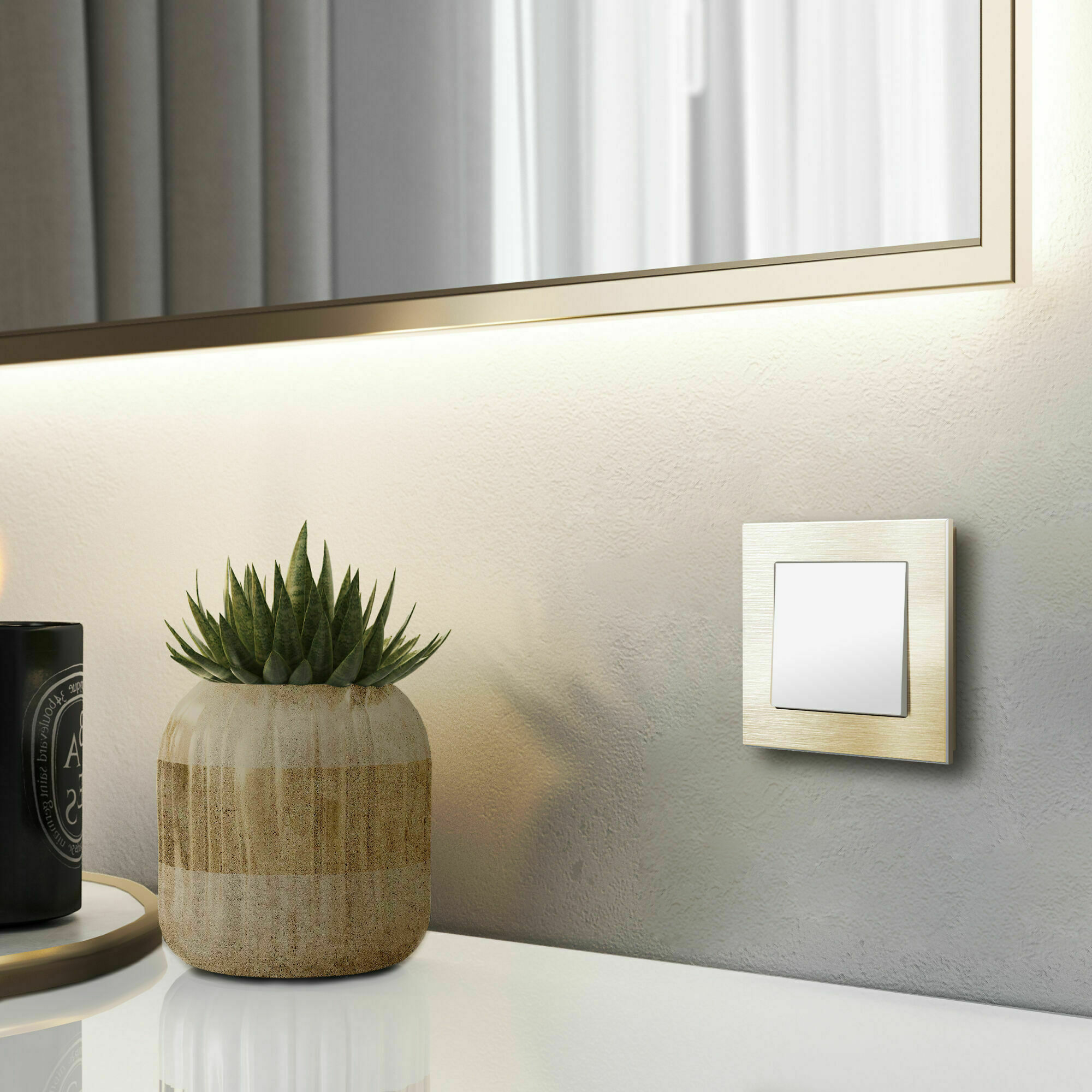 Изображение товара Выключатель одноклавишный (белый матовый) W1110061 Werkel