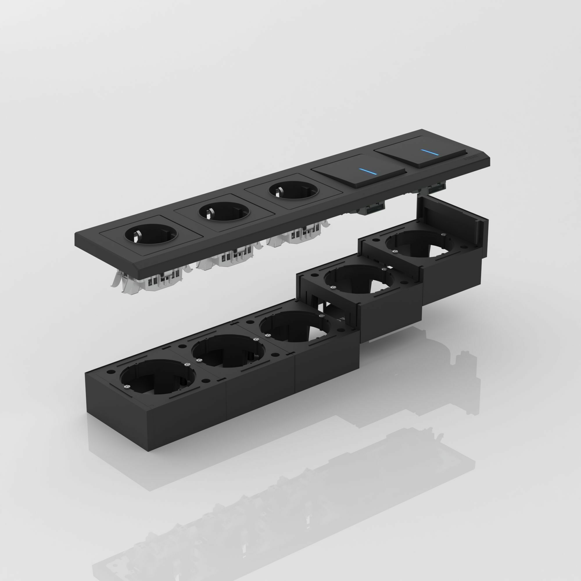 Изображение товара Коробка для накладного монтажа (чёрный) W8000008 Werkel