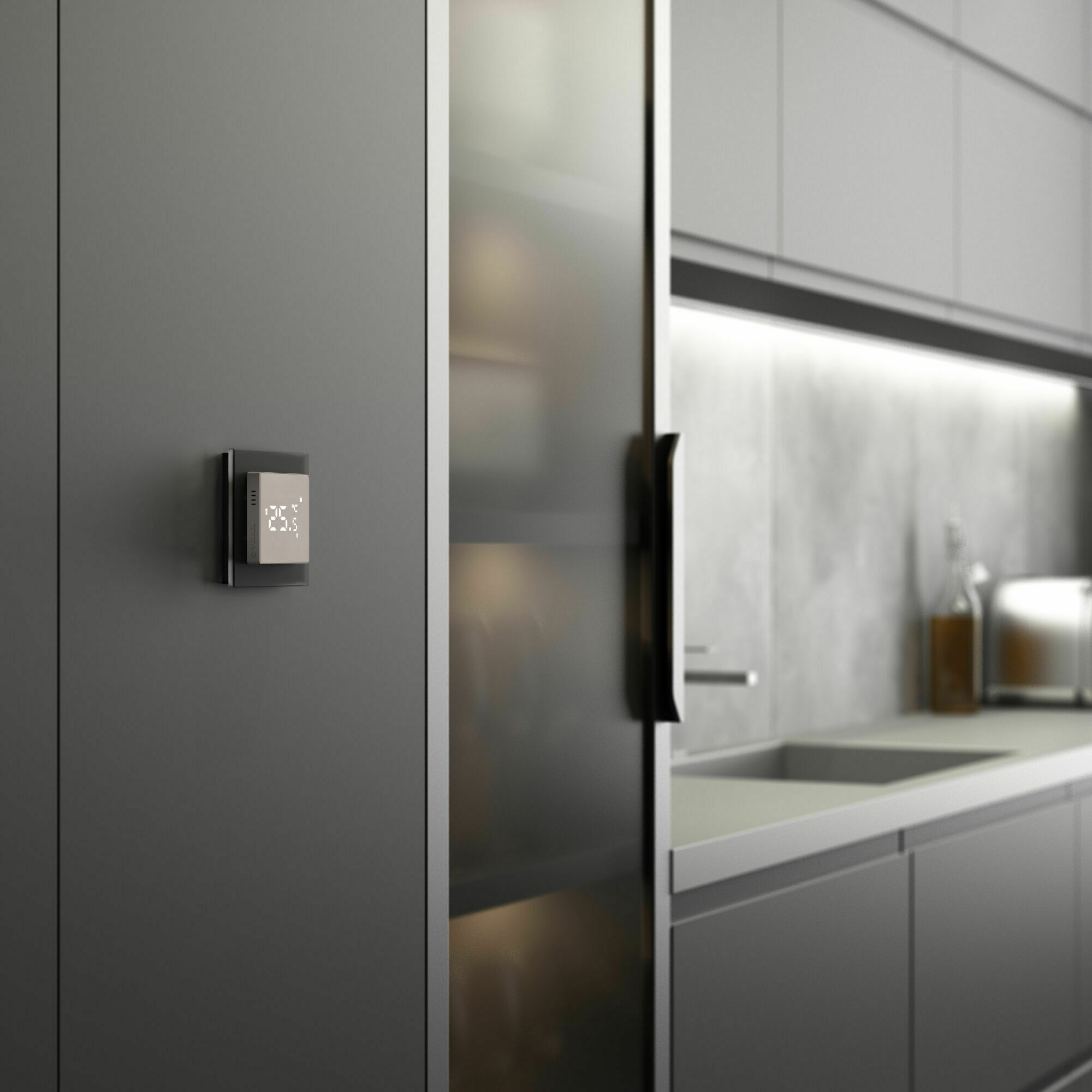 Изображение товара Умный сенсорный терморегулятор  для теплого пола (дымчатый) W1151217 Minimir Home Werkel