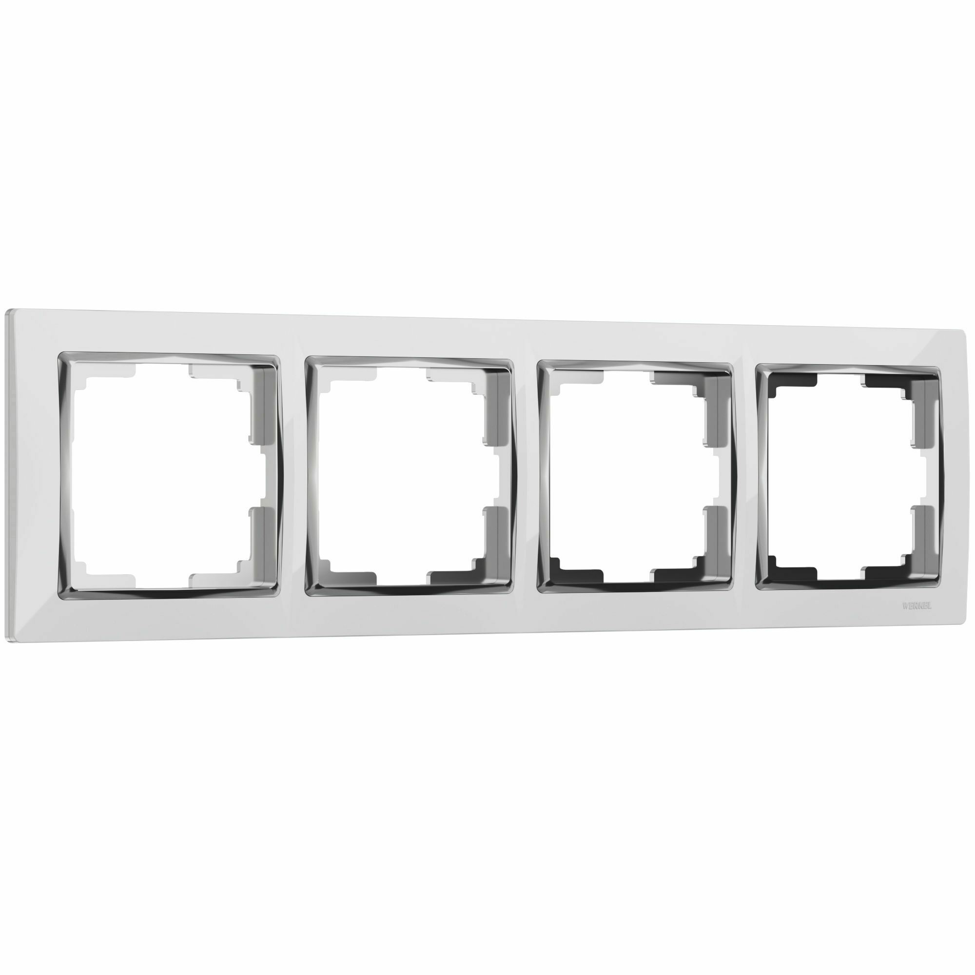 Изображение товара W0041901/ Рамка на 4 поста Snabb (белый/хром) Werkel