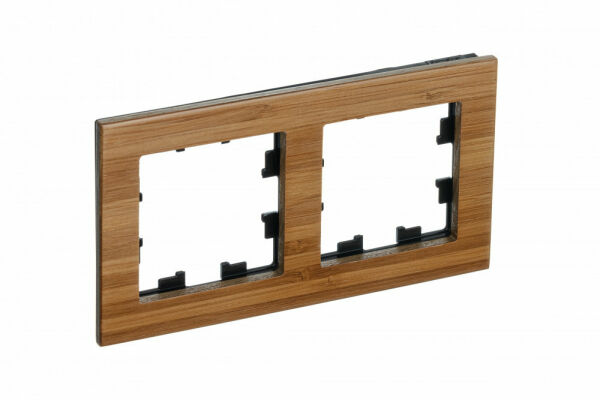 Изображение товара Рамка 2 поста, универсальная, Дерево бамбук ,ATN353202 Atlas Design Nature Schneider electric