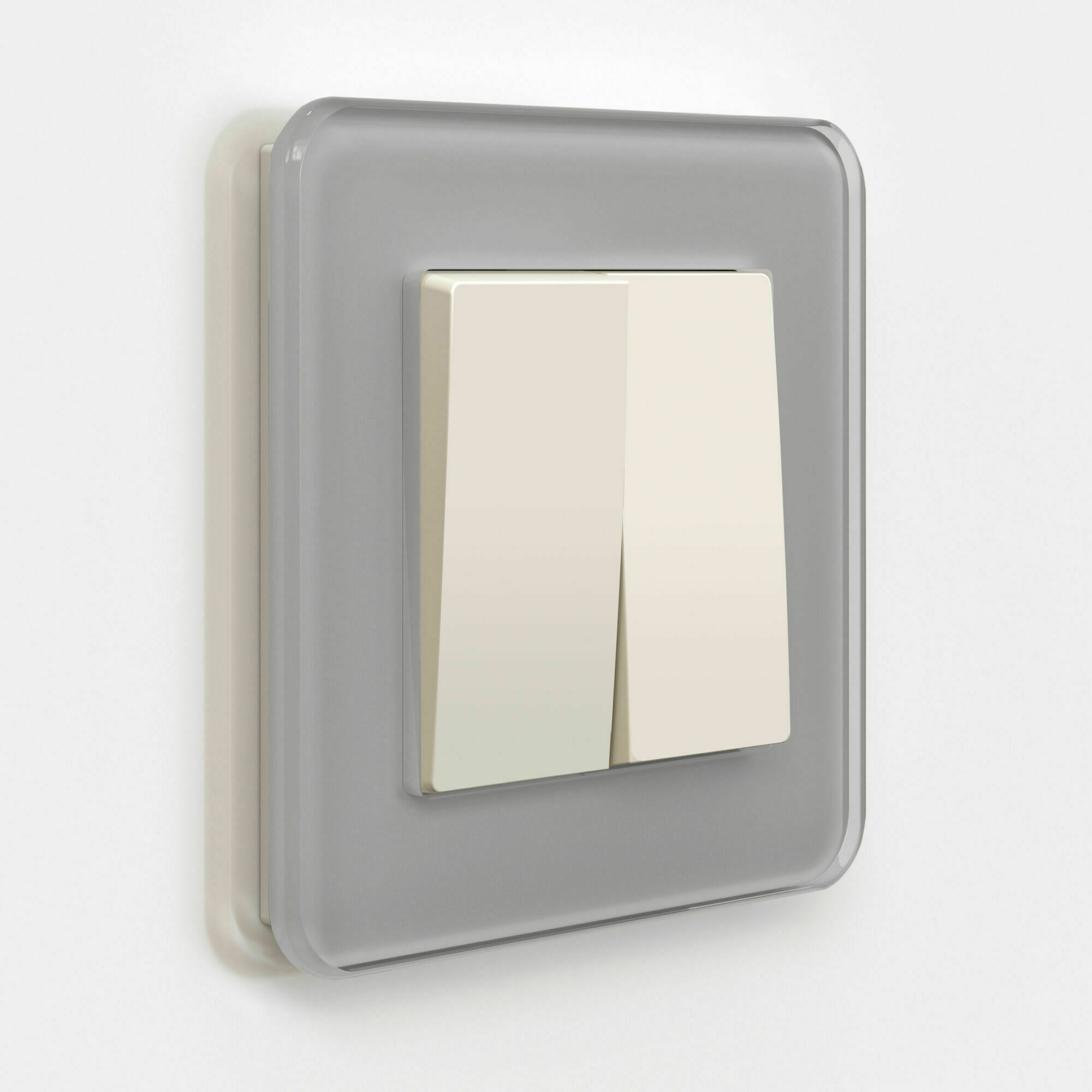 Изображение товара Выключатель двухклавишный проходной (айвори матовый) W1122062 Werkel