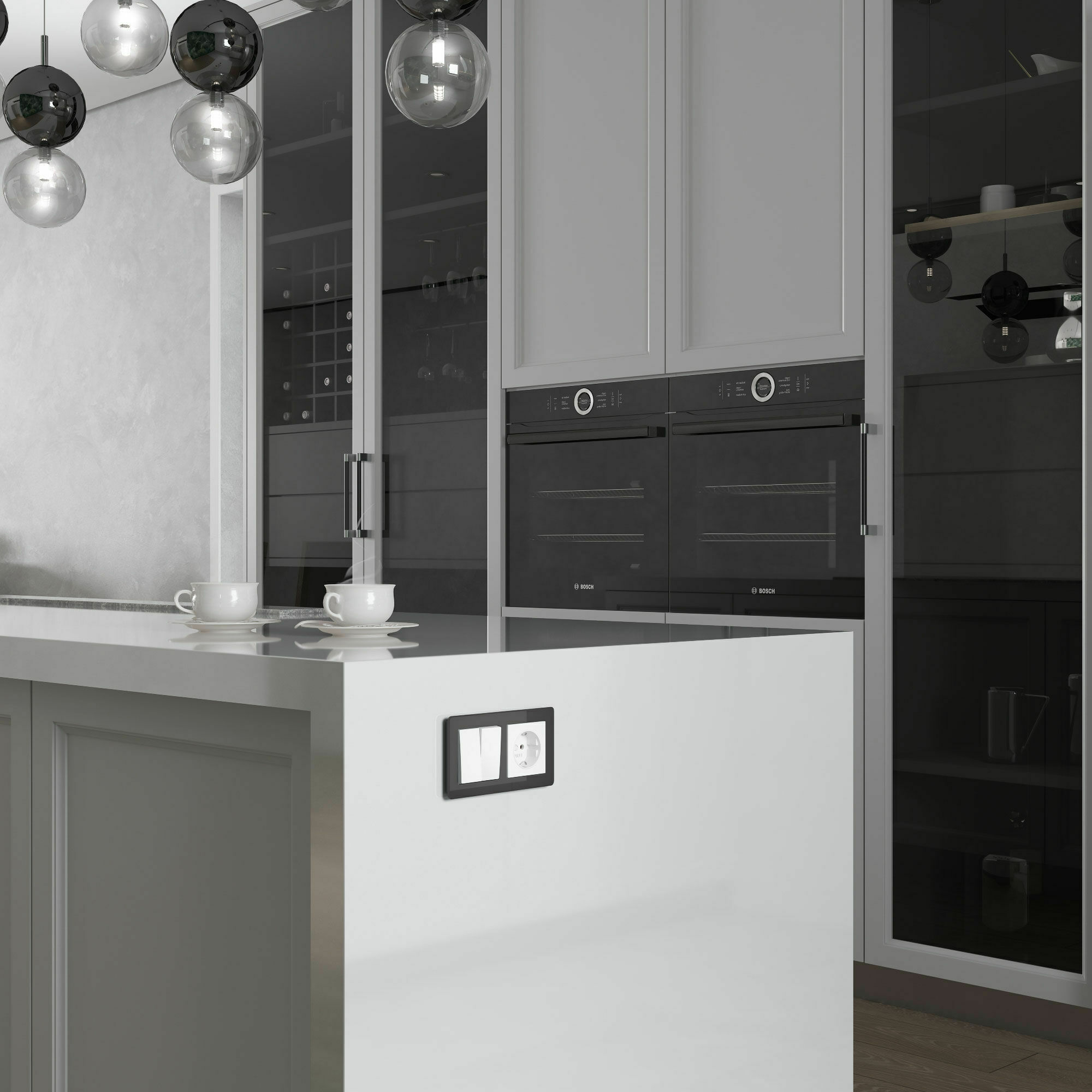 Изображение товара Перекрестный переключатель двухклавишный белый W1123001