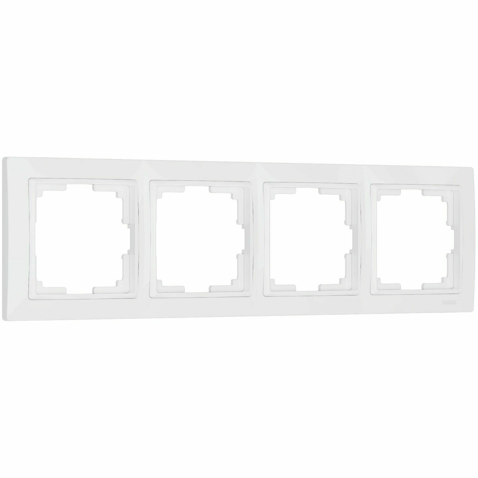 Изображение товара W0042001/ Рамка на 4 поста Snabb basic (белый) Werkel