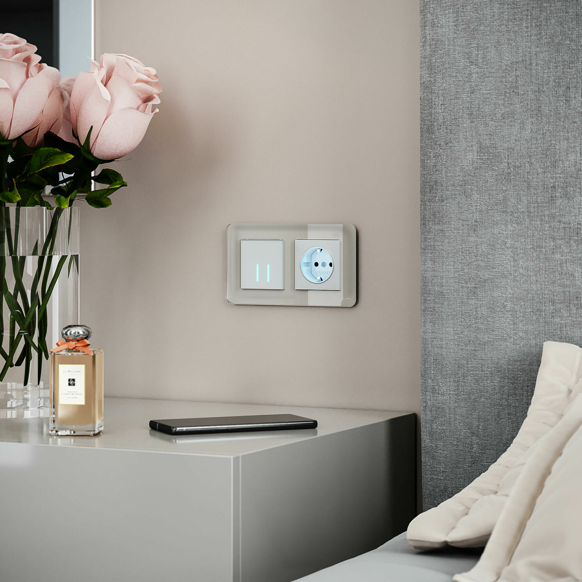 Изображение товара Рамка из стекла на 2 поста Elite дымчатый W0022417 Werkel