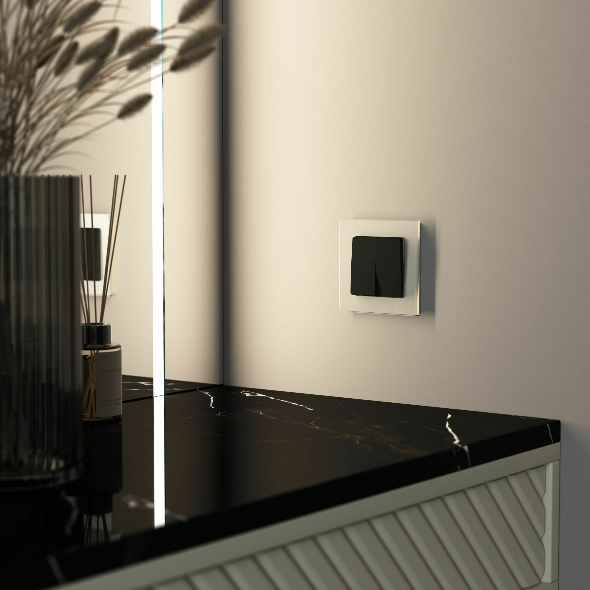 Изображение товара Рамка на 1 пост Senso (шампань, стекло soft-touch) W0013111 Werkel